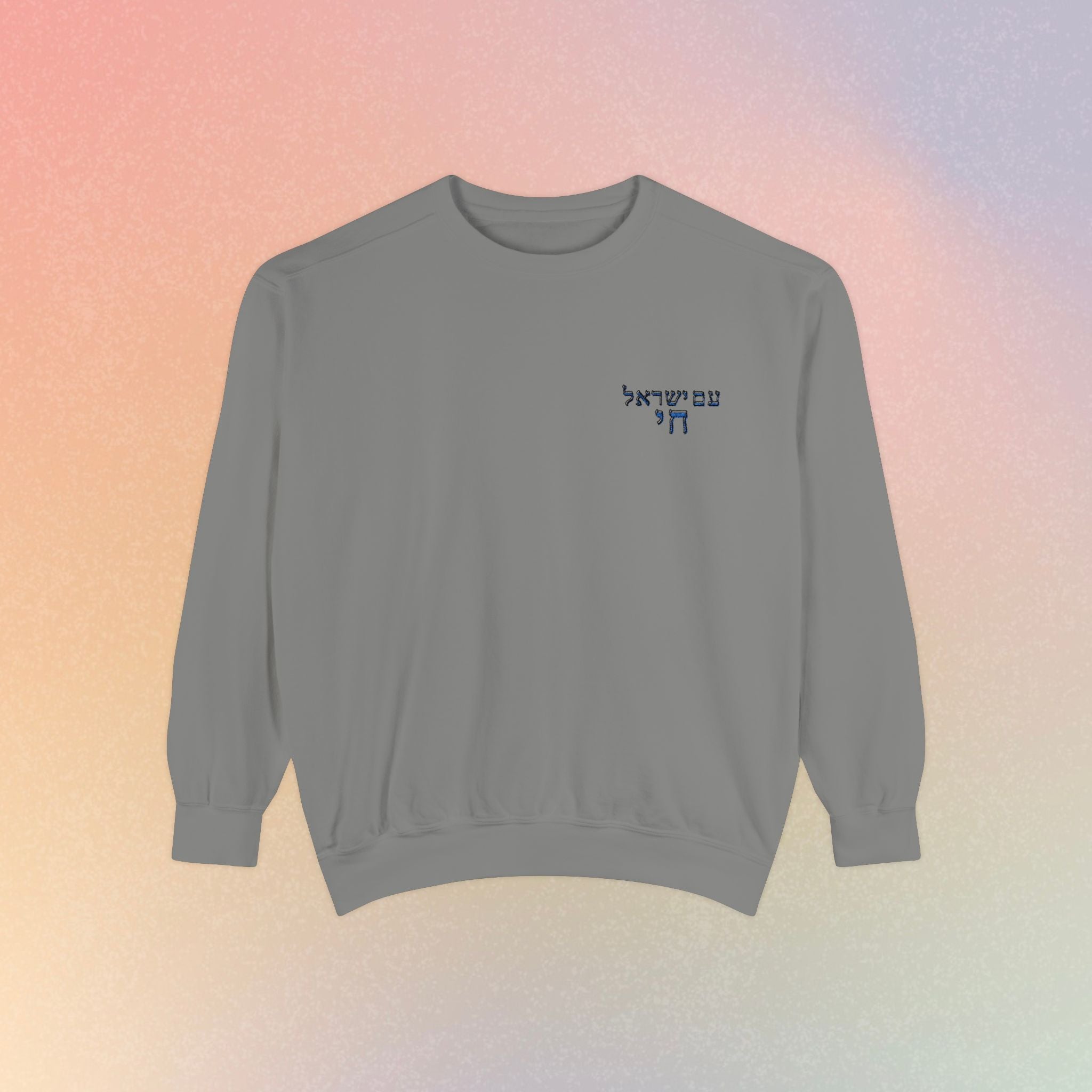 Am Yisrael Chai עם ישראל חי Hebrew Embroidered Sweatshirt