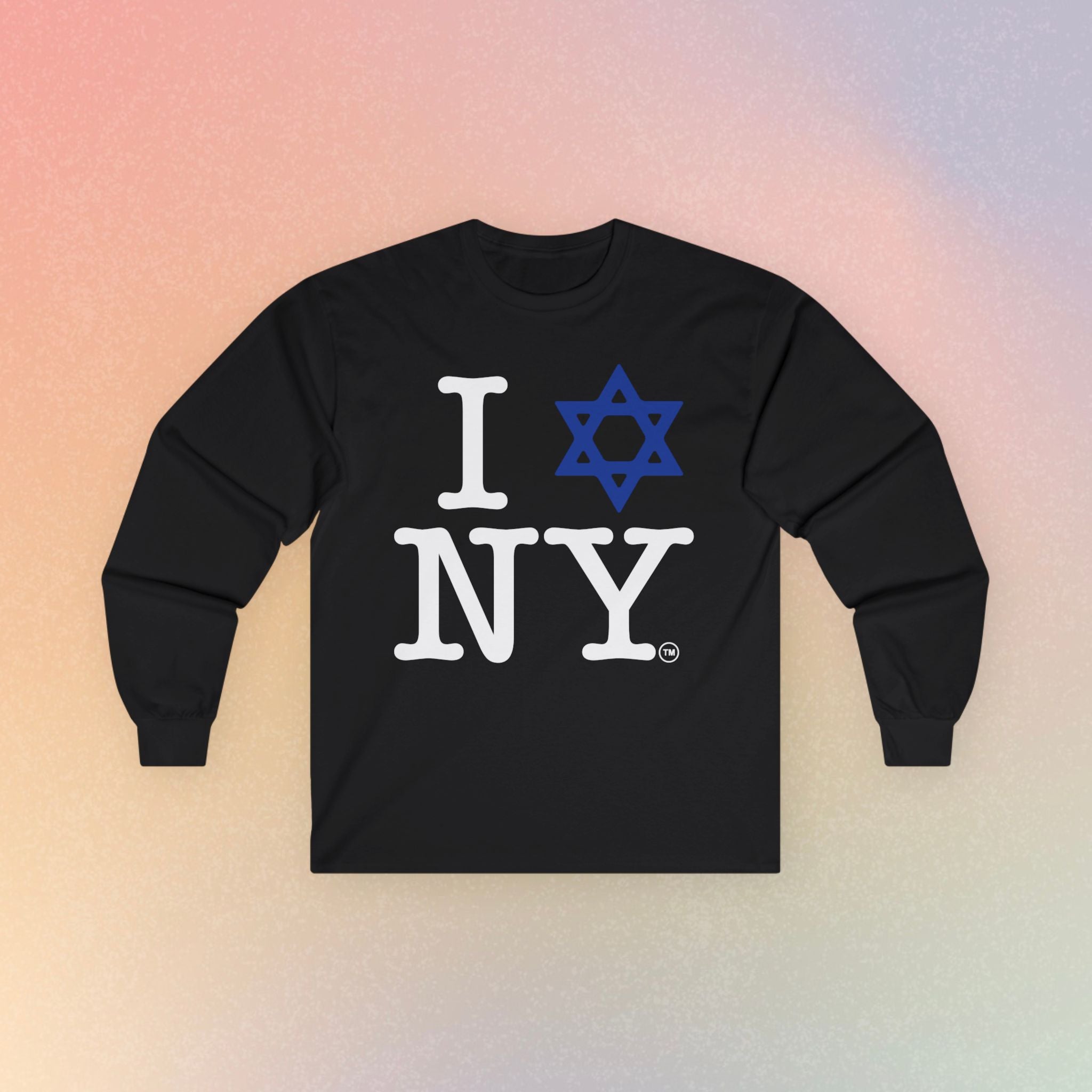 I Love NY Jewish Star Long Sleeve Tee - New York Jewish Pride Shirt