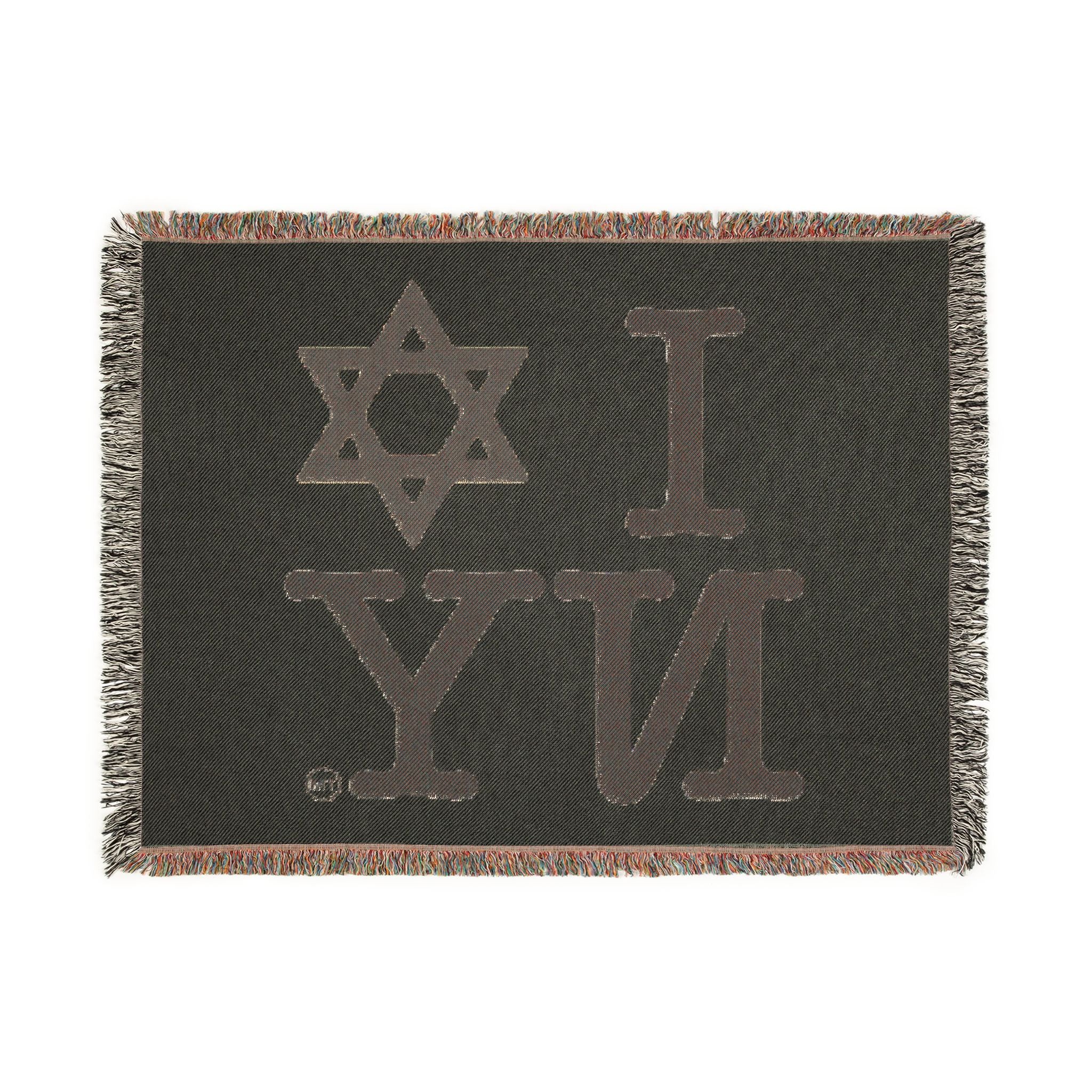 I Love NY Star of David Woven Blanket — Jewish New York Throw Blanket