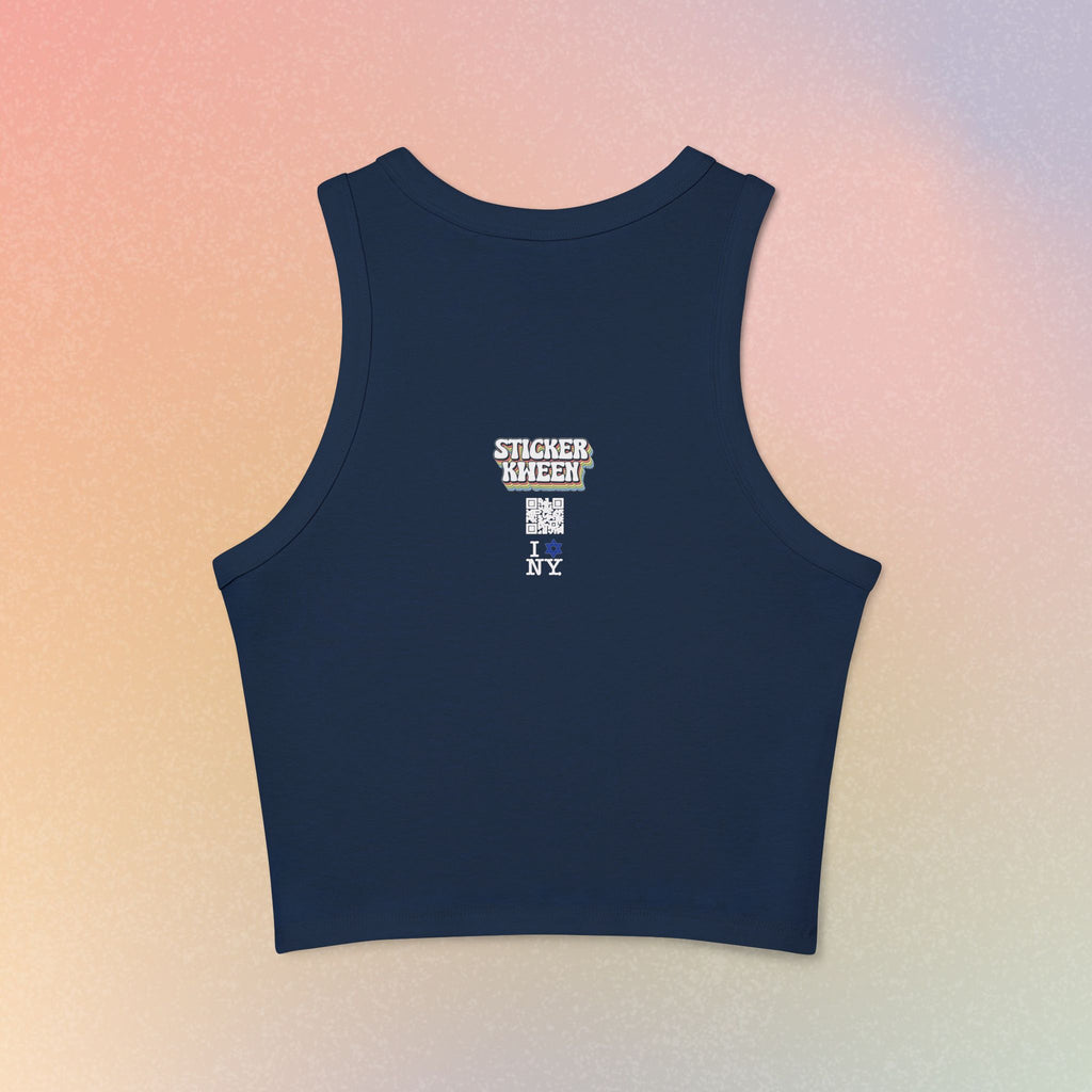 I Love New York Jewish Star Women's Micro Rib Racer Tank Top | New York Jewish Pride