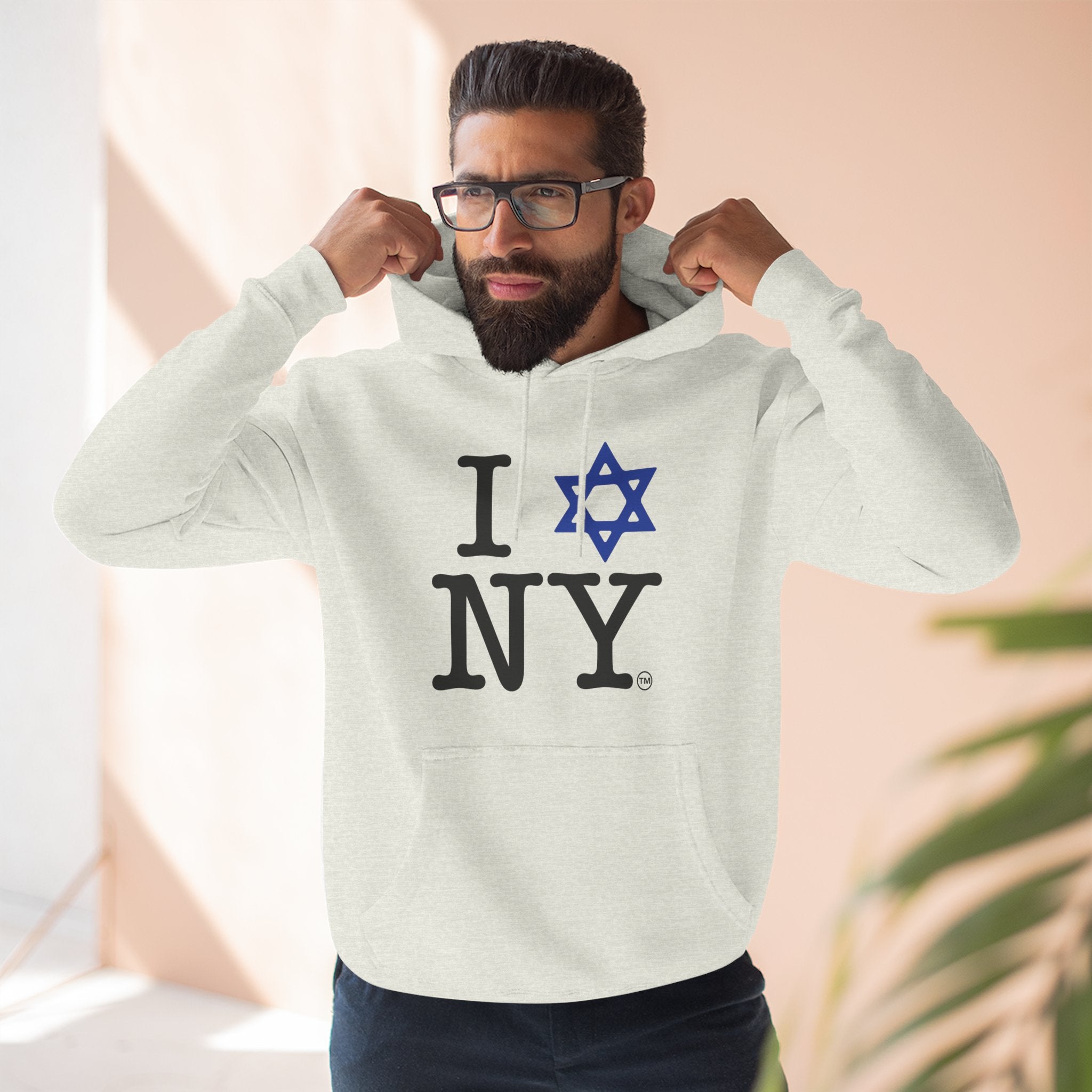 I Love NY Jewish Star Hoodie | Jewish New York Pride