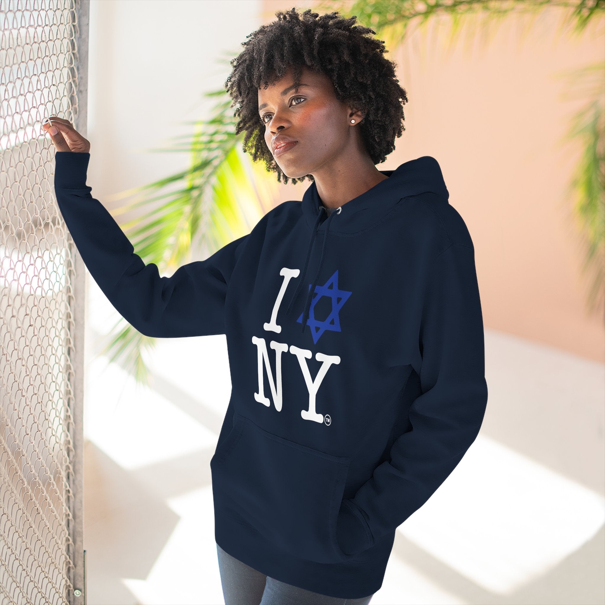I Love NY Jewish Star Hoodie | Jewish New York Pride