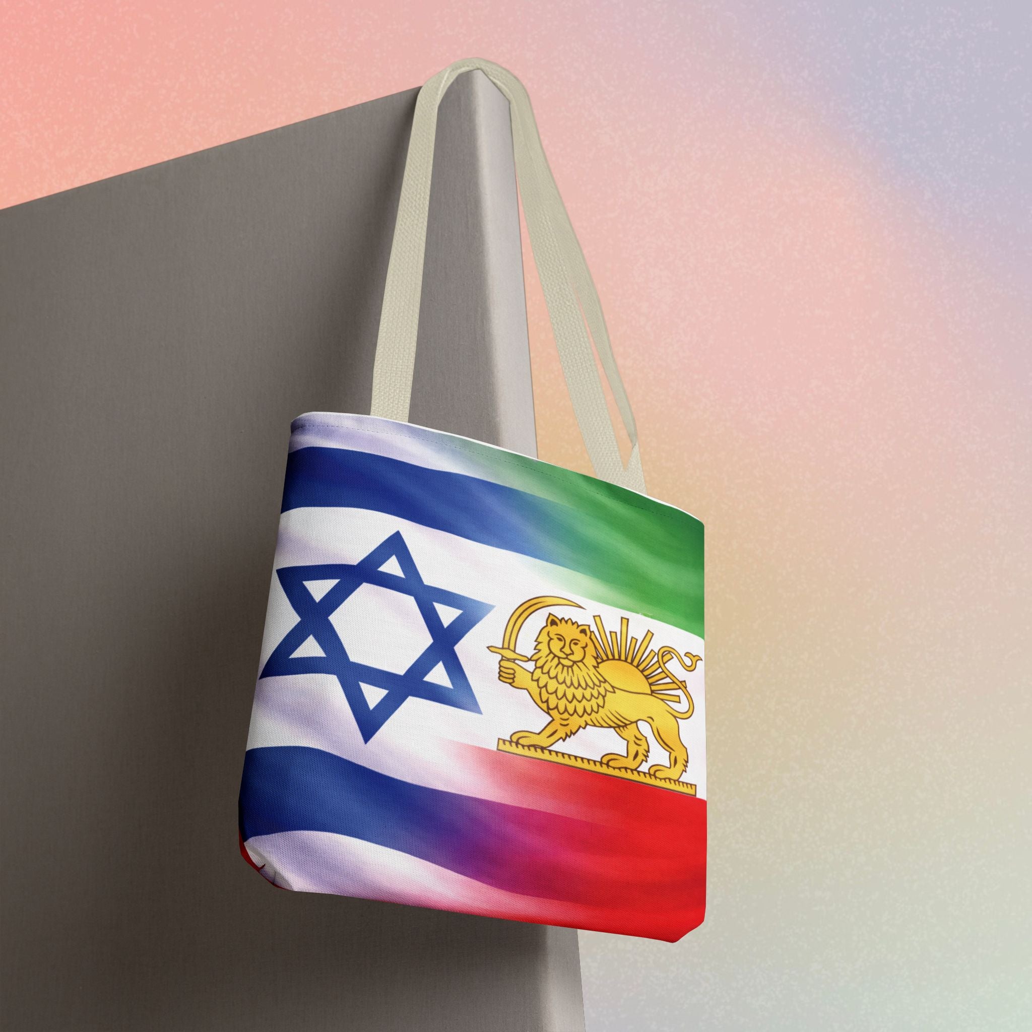 Persian-Israeli Flags Solidarity Tote Bag