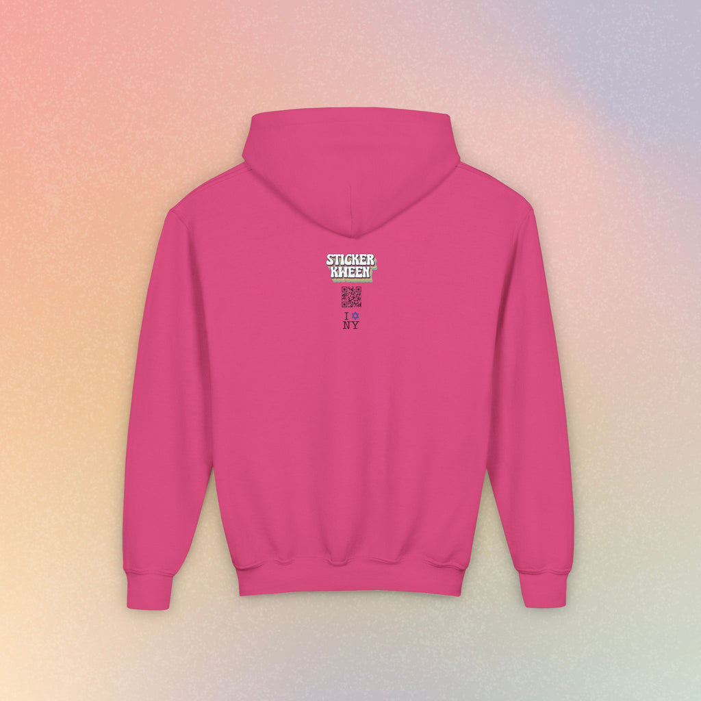 Youth Size I Love NY Jewish Star Hoodie | Jewish New York Pride Sweatshirt