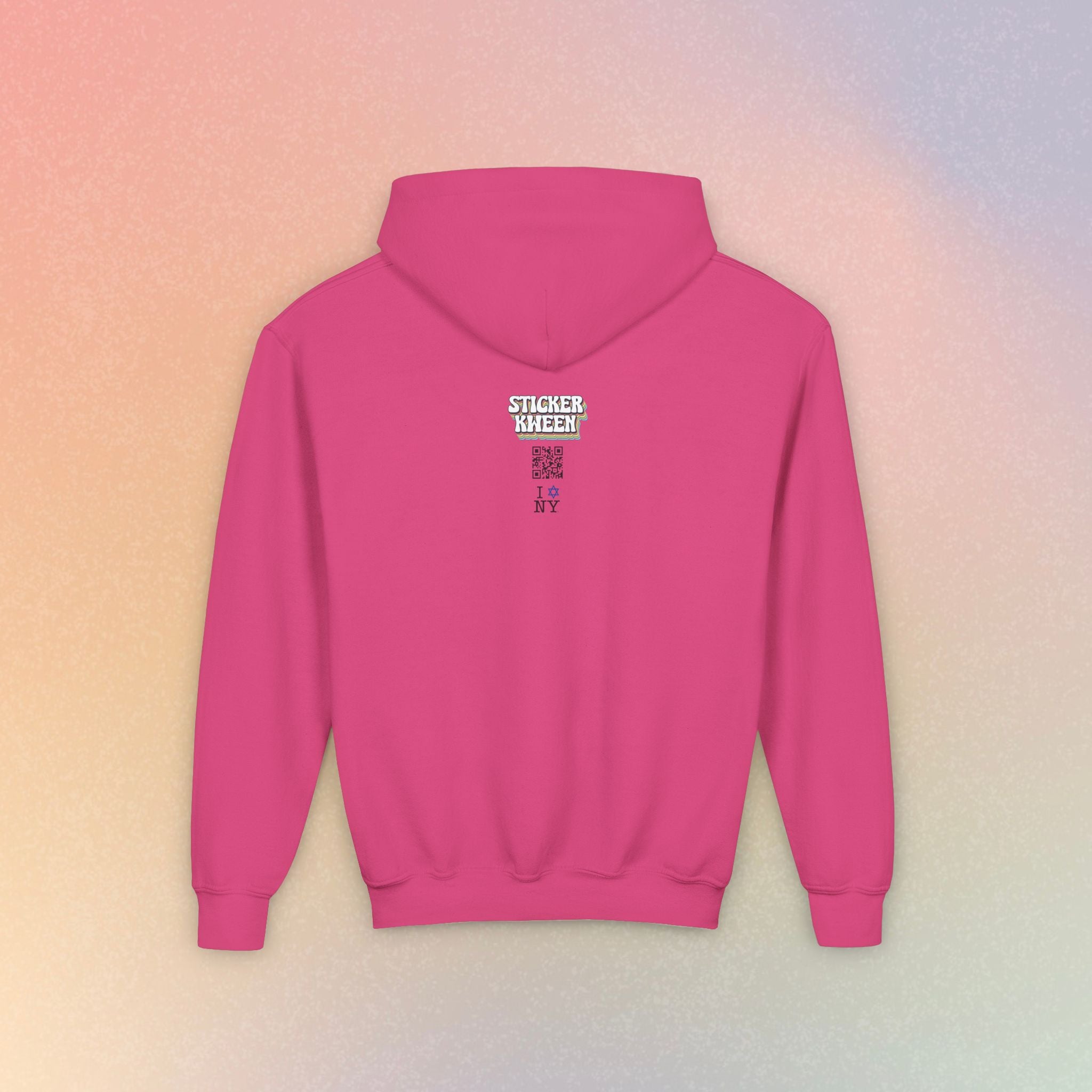 Youth Size I Love NY Jewish Star Hoodie | Jewish New York Pride Sweatshirt