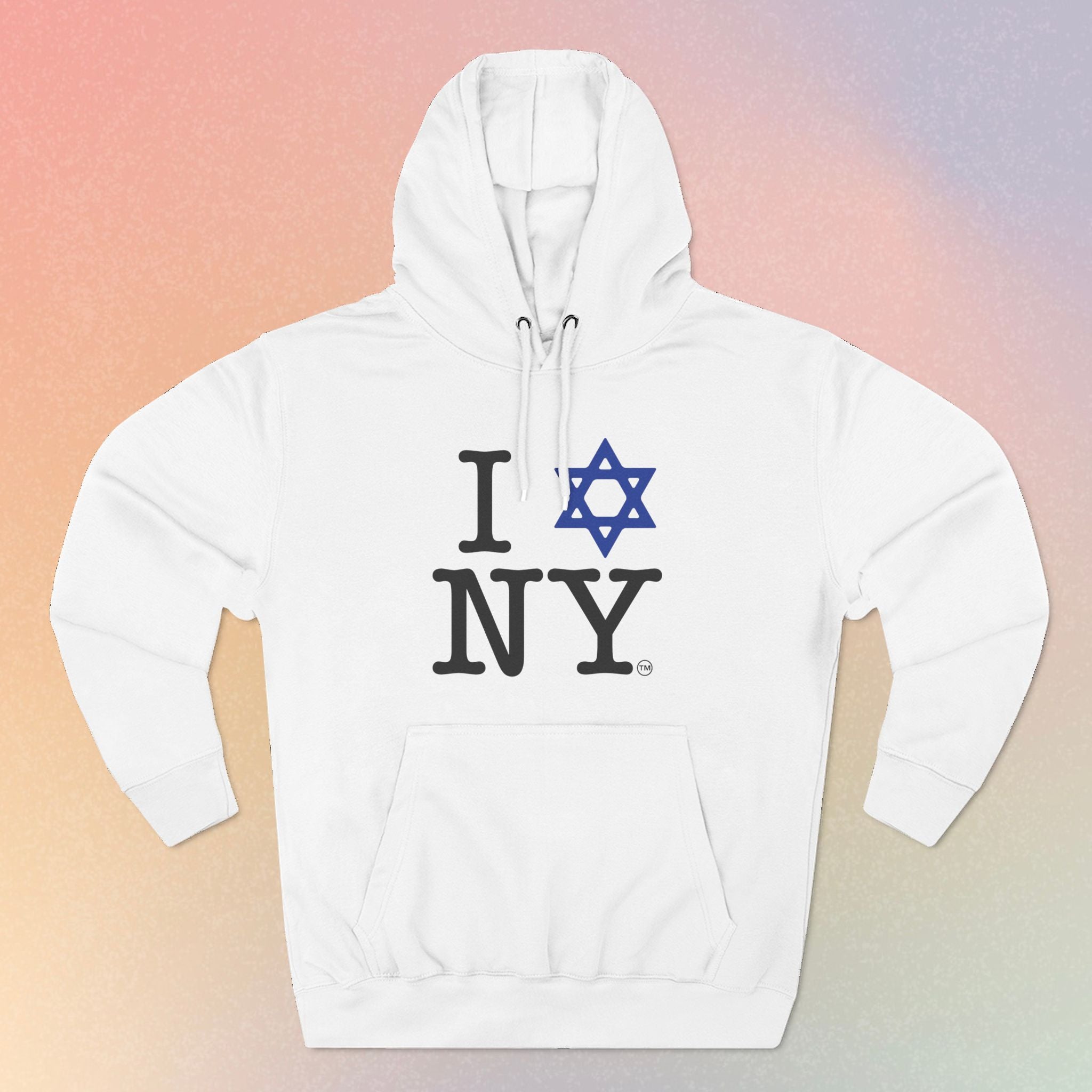 I Love NY Jewish Star Hoodie | Jewish New York Pride