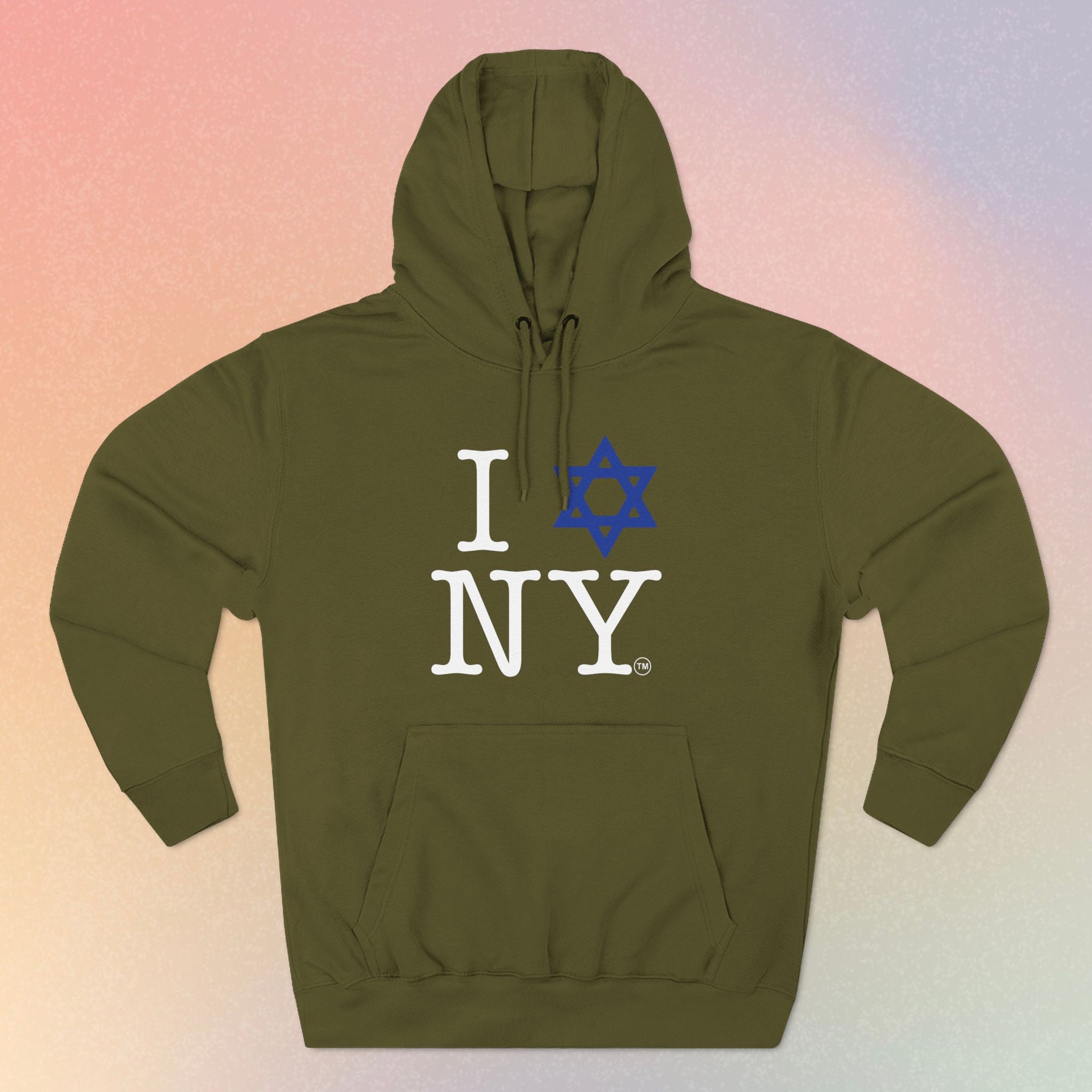 I Love NY Jewish Star Hoodie | Jewish New York Pride