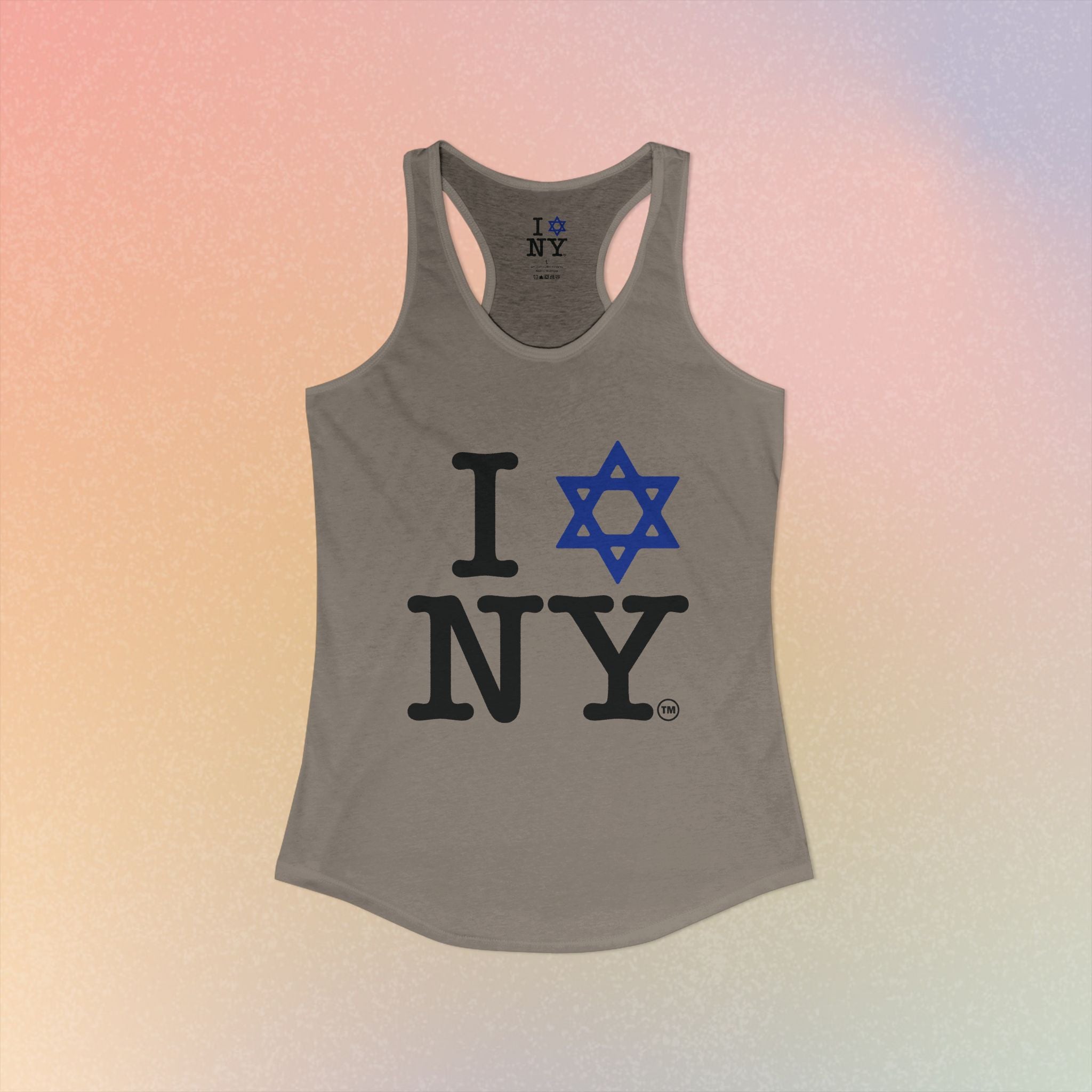I Jewish Star Love NY Women's Racerback Tanktop
