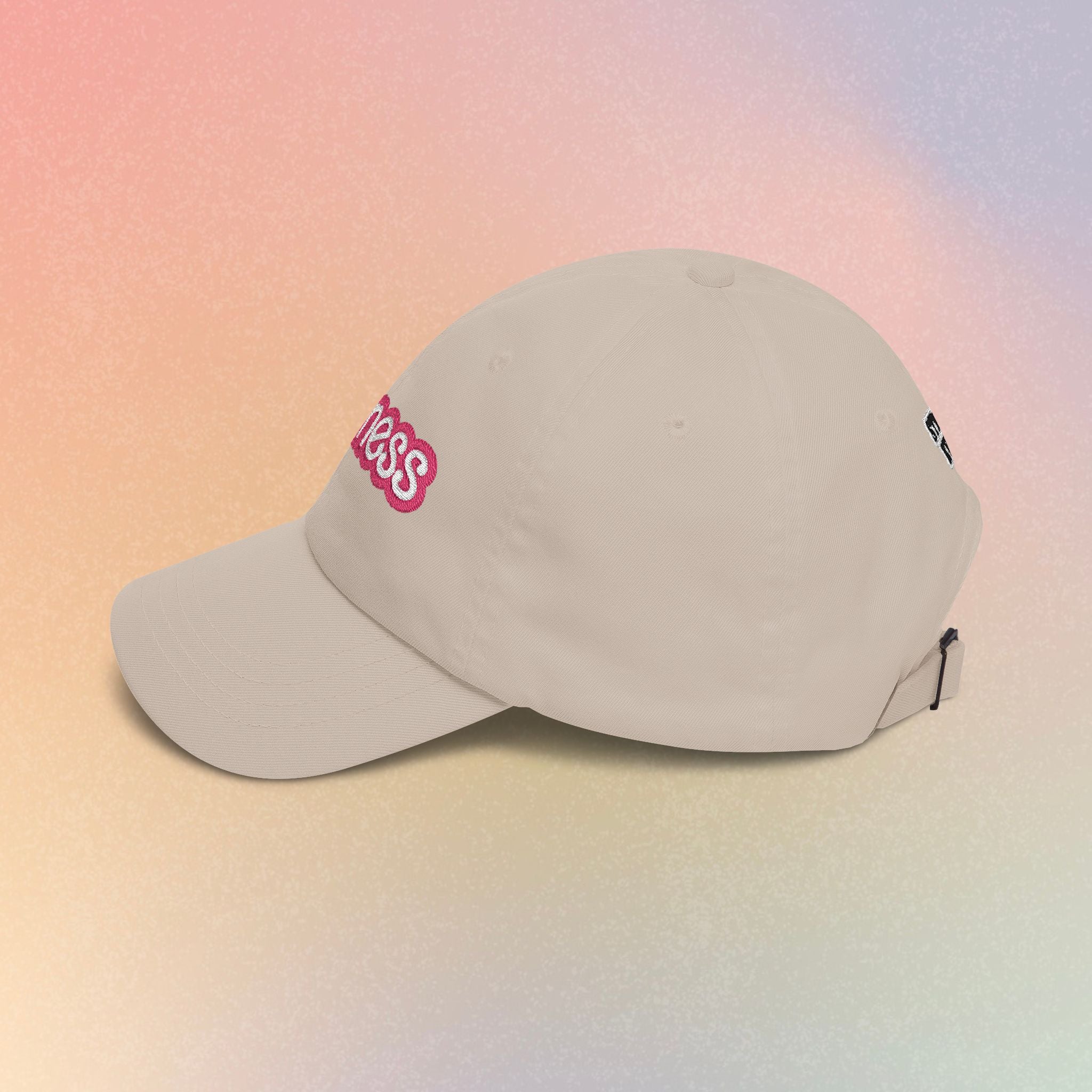 Zioness Embroidered Baseball Cap – Pink Barbie Font Jewish Pride Baseball Hat