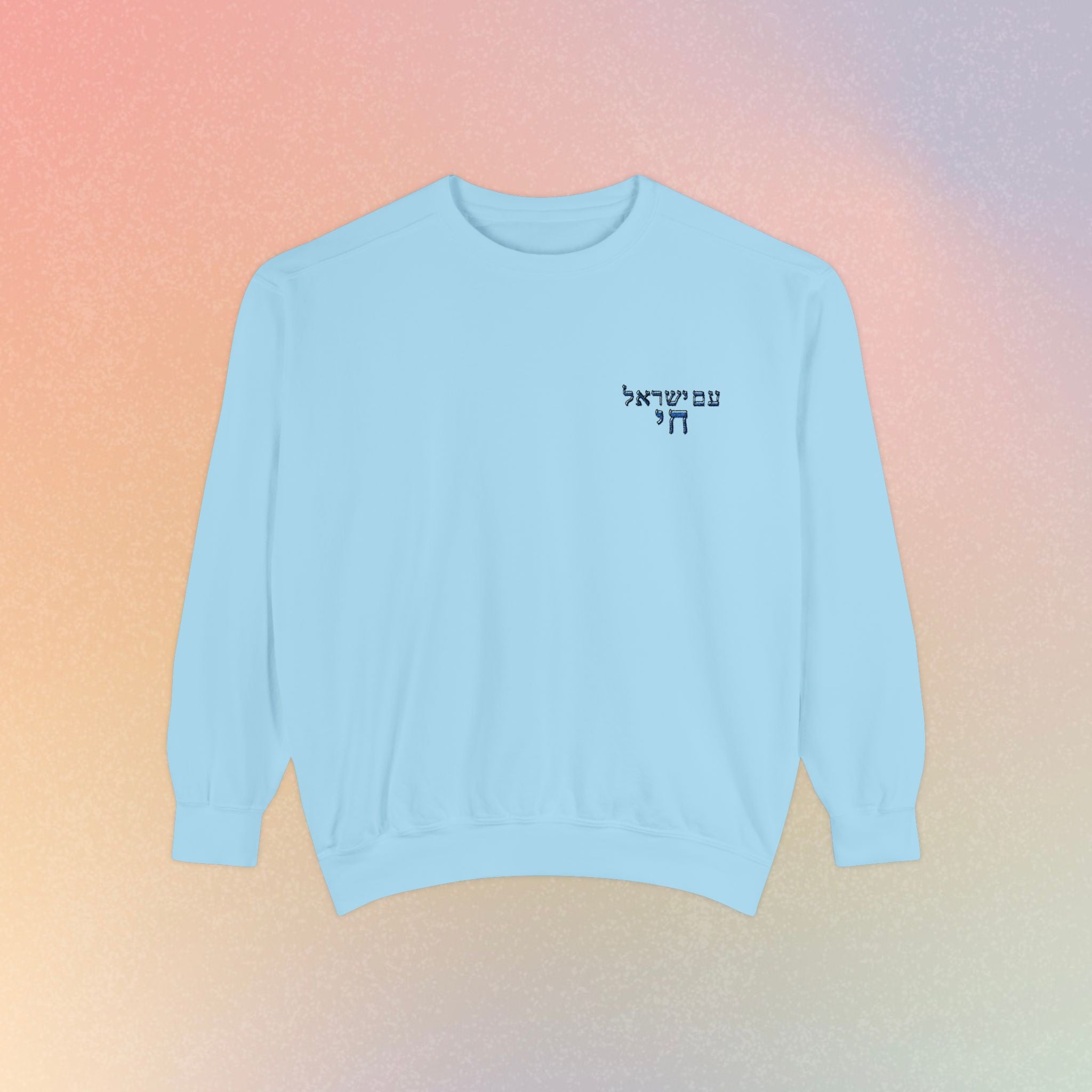 Am Yisrael Chai עם ישראל חי Hebrew Embroidered Sweatshirt