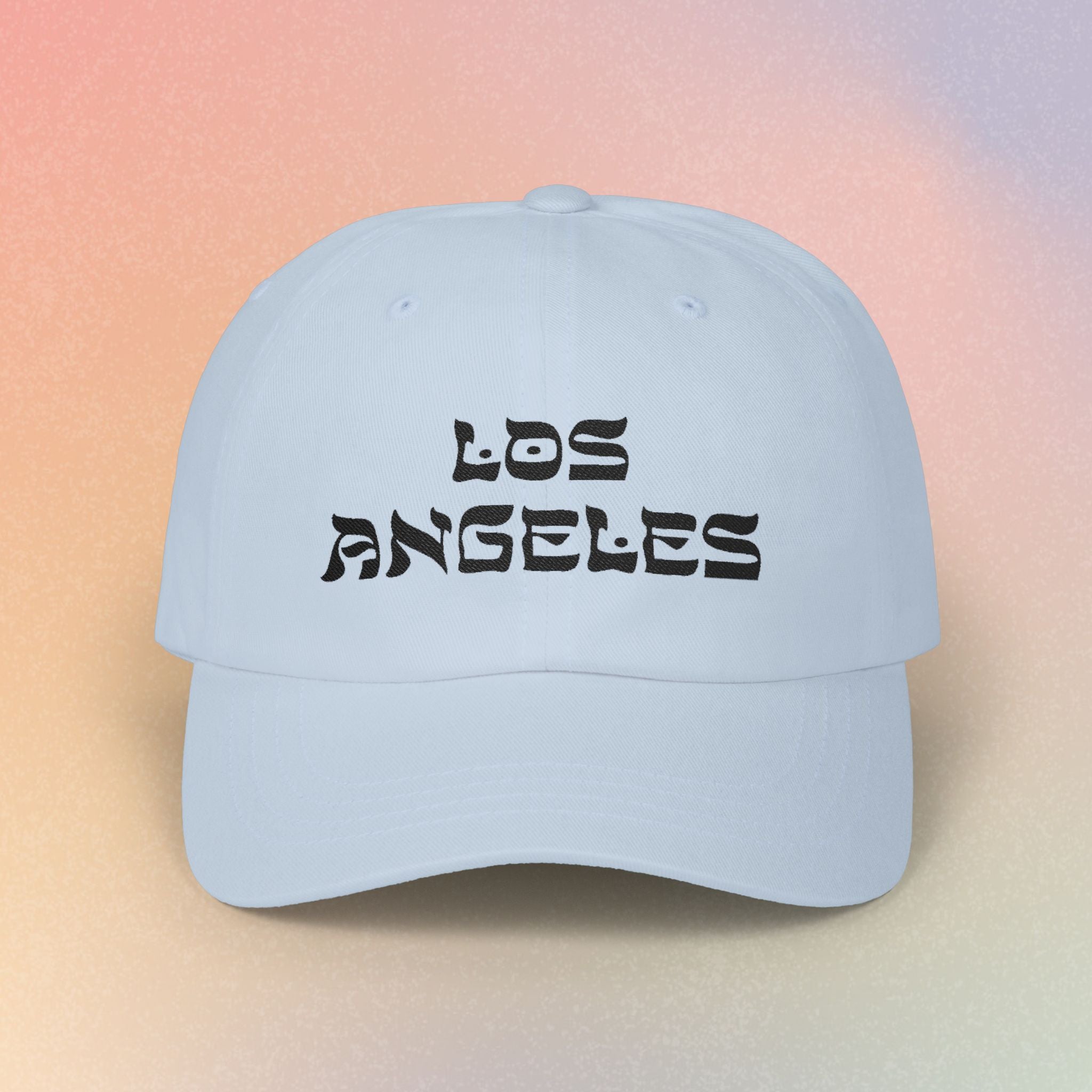 Los Angeles Hebrew Style Font Baseball Cap | LA Jewish Pride (Dark Colors)
