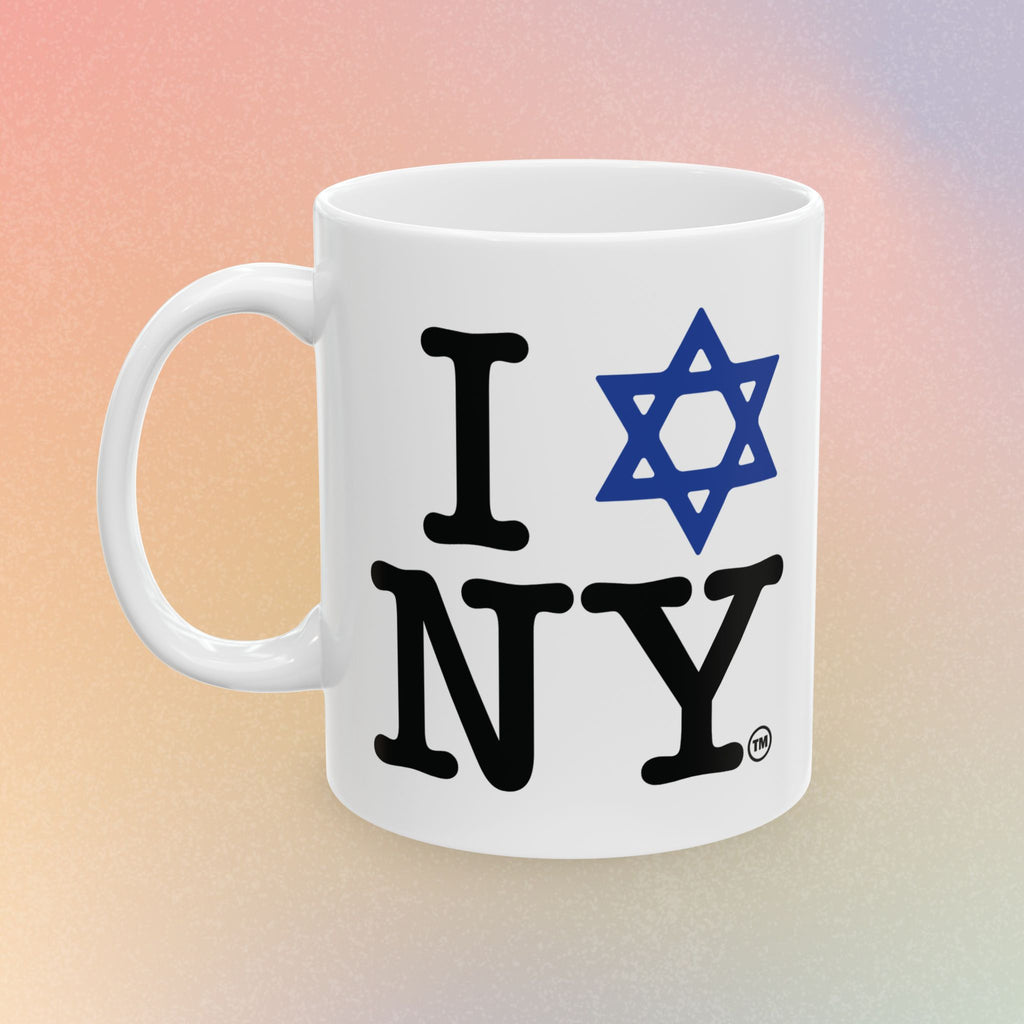 I Star of David NY Mug | Jewish New York Ceramic Mug