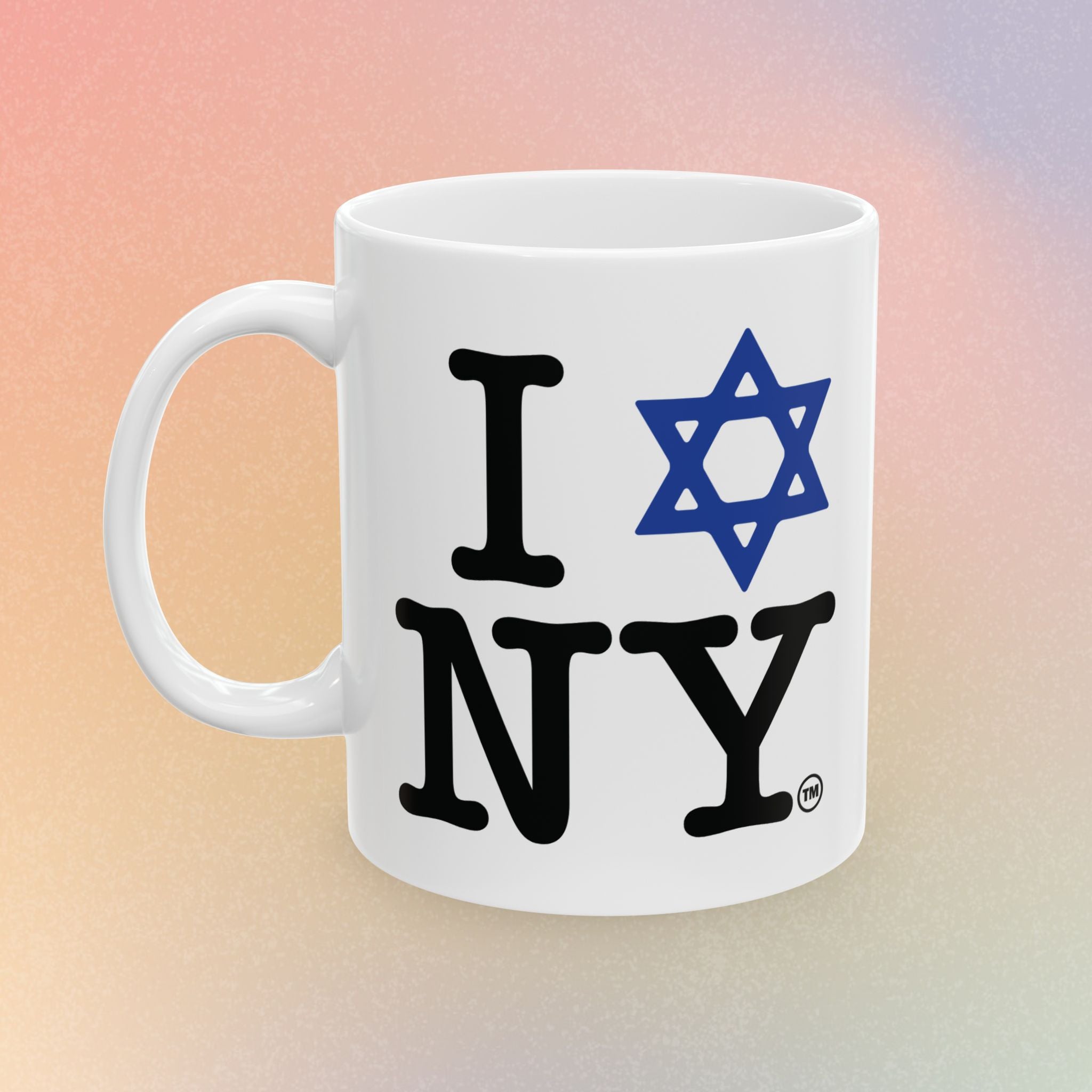 I Star of David NY Mug | Jewish New York Ceramic Mug