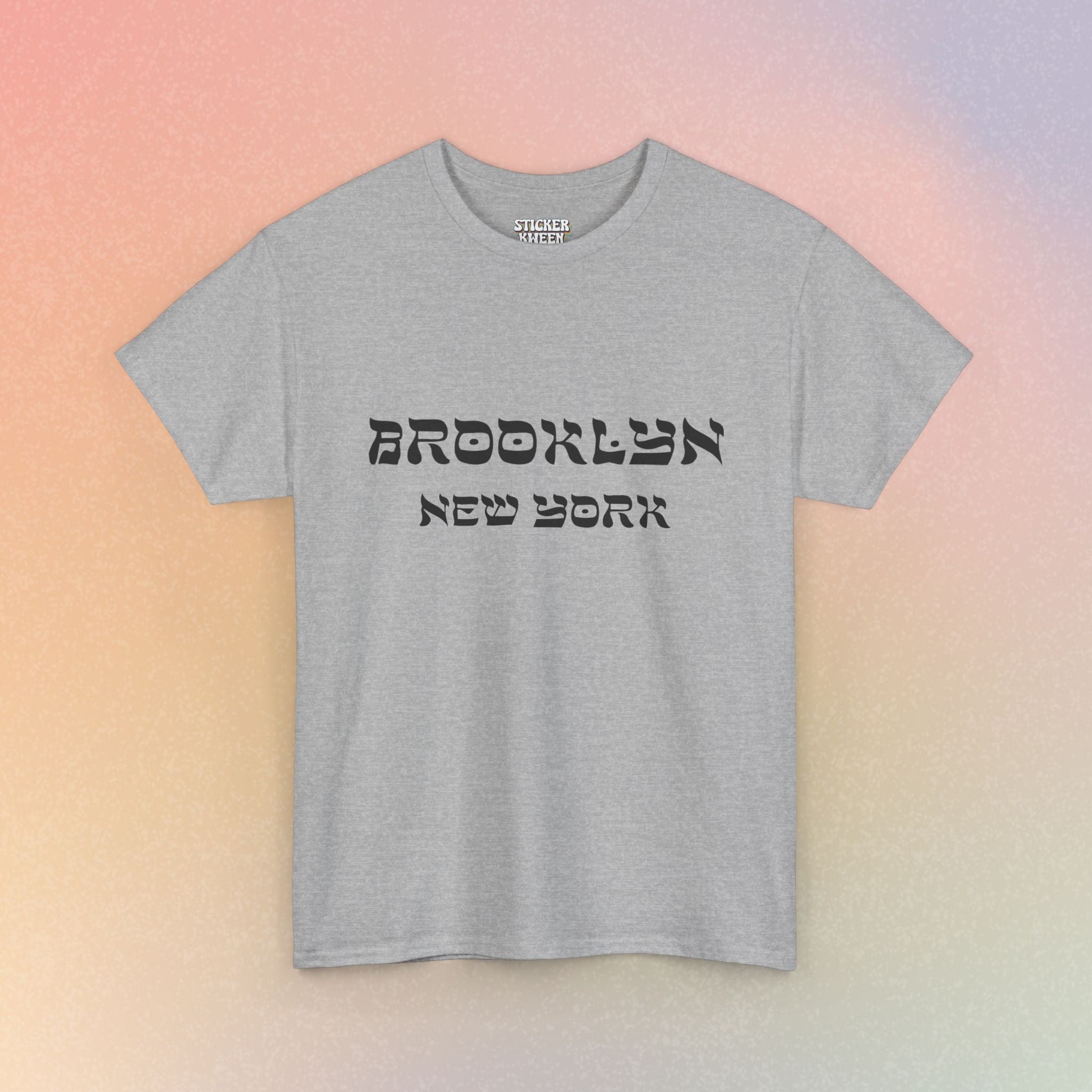 Brooklyn New York Hebrew Script - Unisex Heavy Cotton Tee