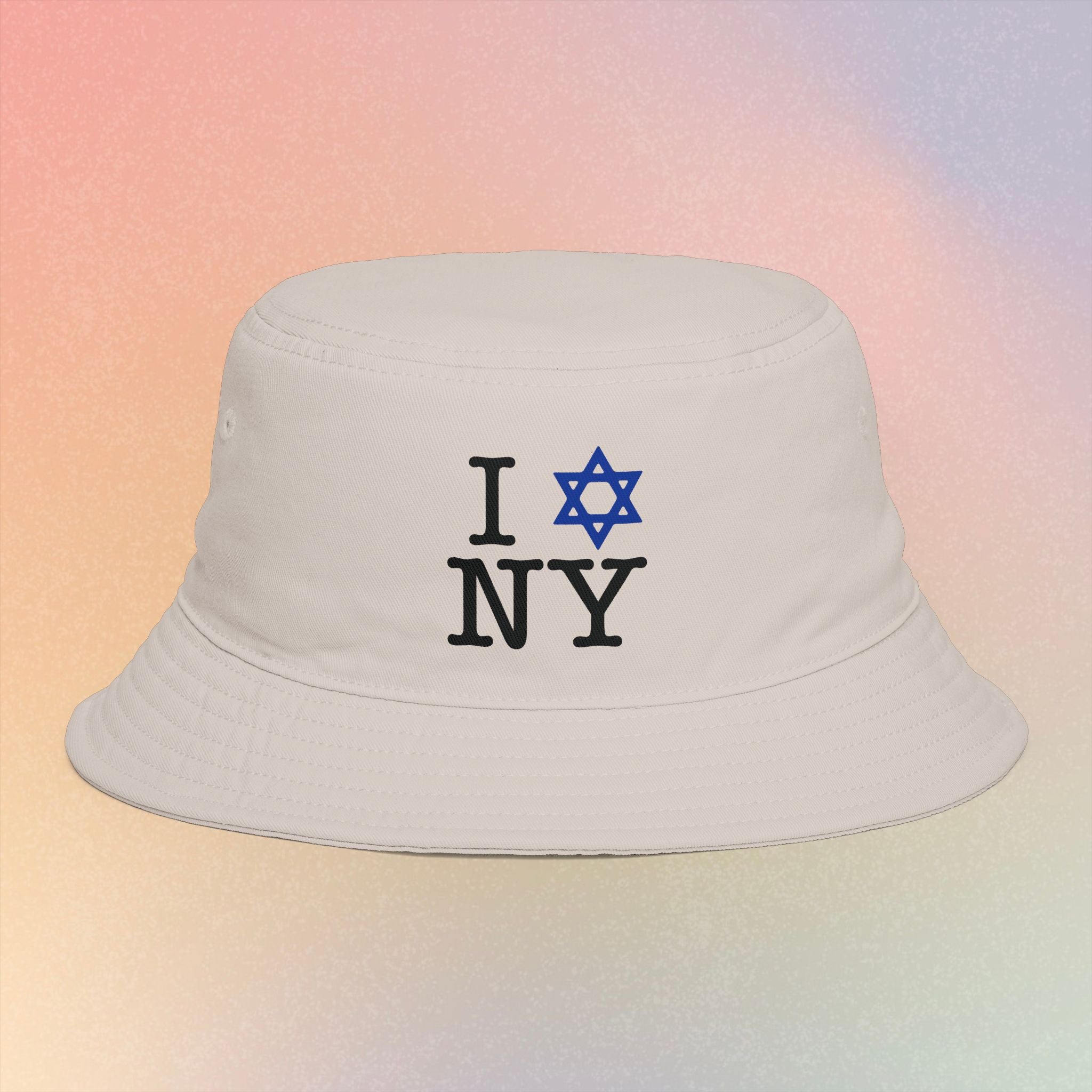 I Love NY Jewish Star Bucket Hat - Jewish New York Pride Bucket Hat