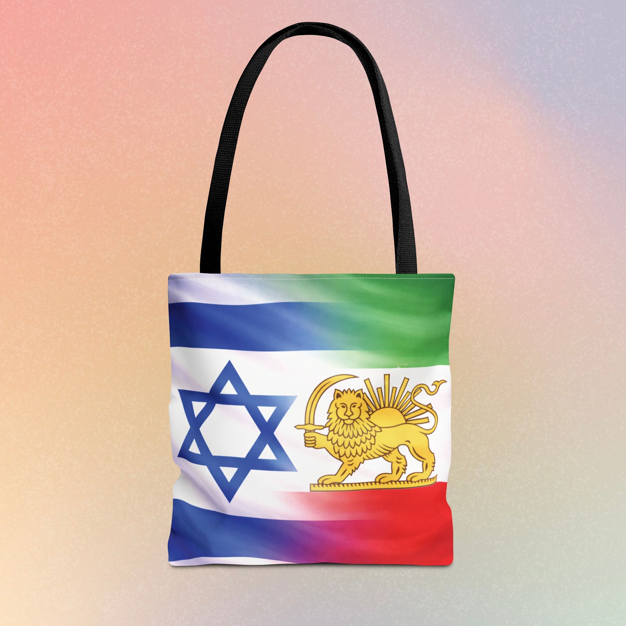 Persian-Israeli Flags Solidarity Tote Bag