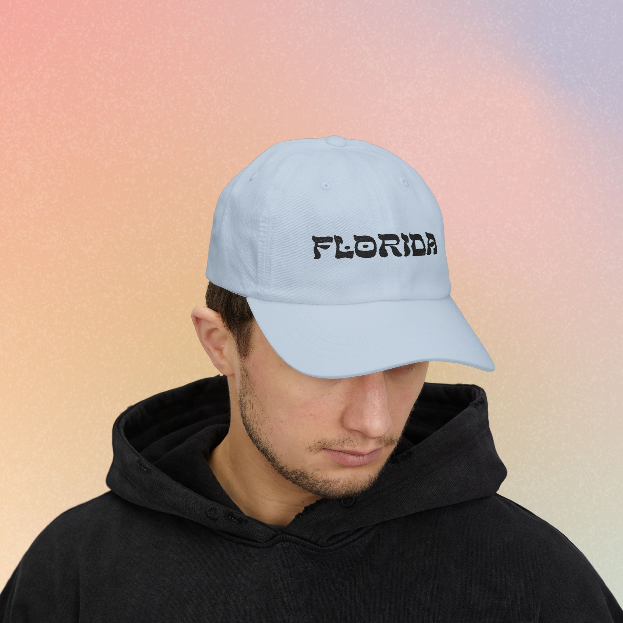 Florida Hebrew Style Font Baseball Hat | Florida Jewish Pride (Light Colors)