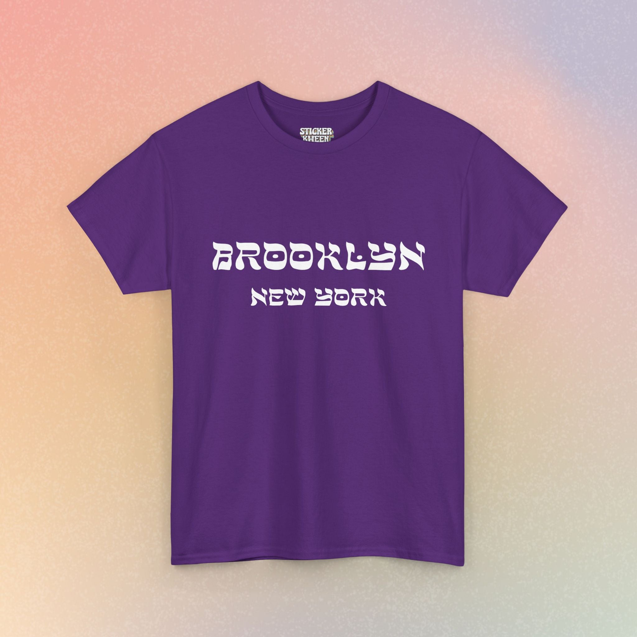 Brooklyn New York Hebrew Script - Unisex Heavy Cotton Tee
