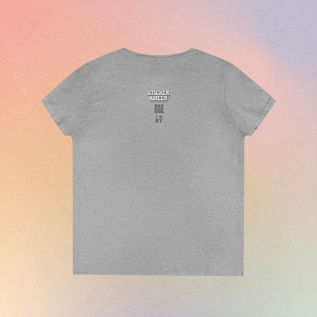 I Love NY Jewish Star V-Neck T-Shirt | New York Jewish Pride