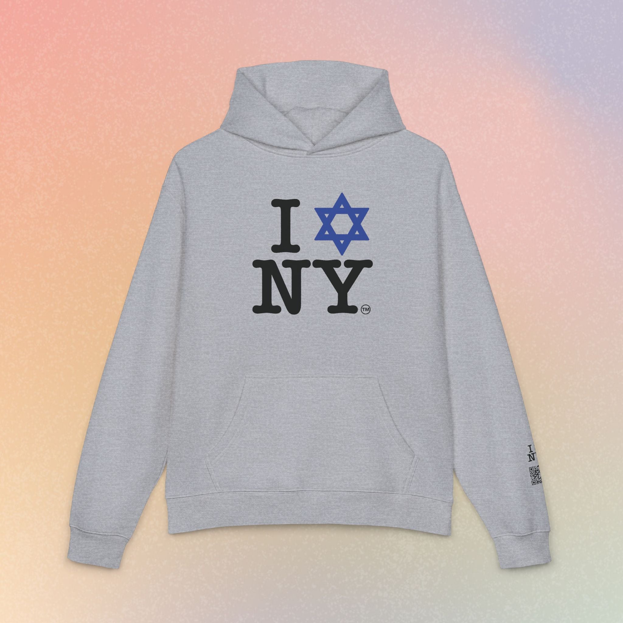 I Love NY Jewish Star Relaxed Unisex Hoodie