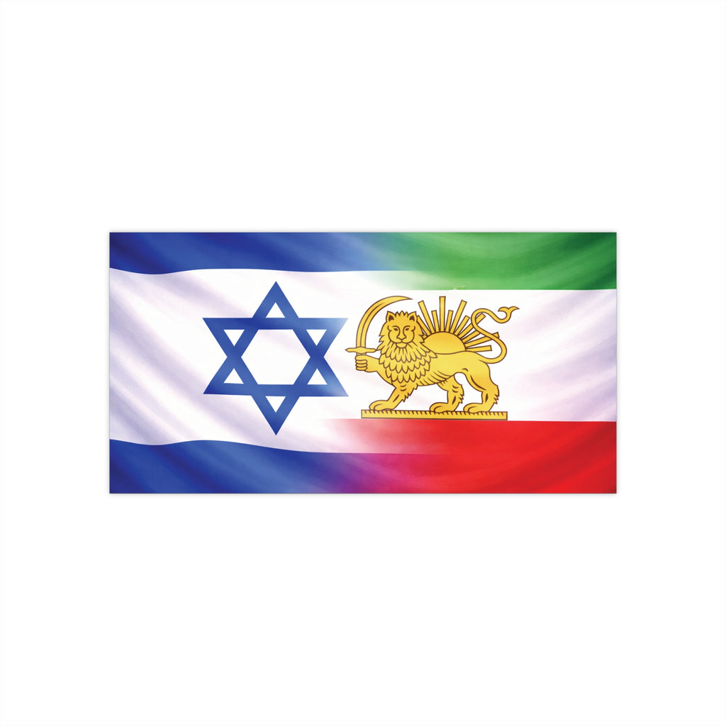 Persian & Israeli Flag Bumper Sticker – Jewish & Persian Heritage Pride