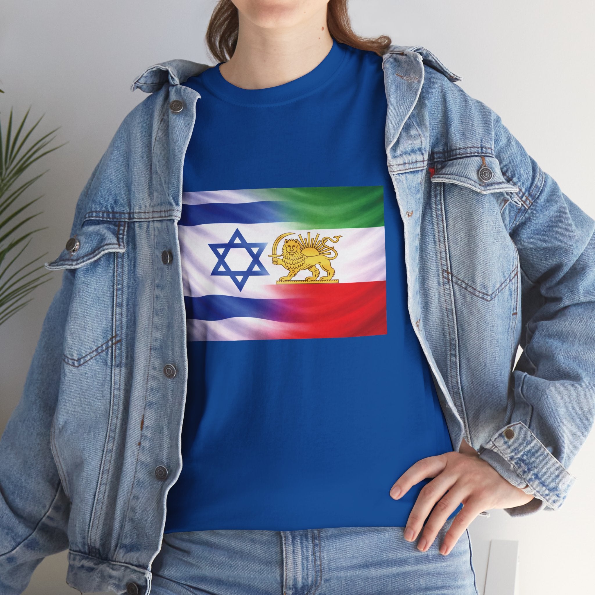 Israeli Persian Lion Flag T Shirt - Israel Persian Jewish Pride Tee