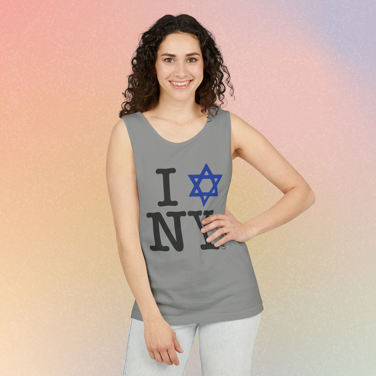 I Love NY Jewish Star Tank Top — Jewish NYC Pride Israel Love Sleeveless Tee