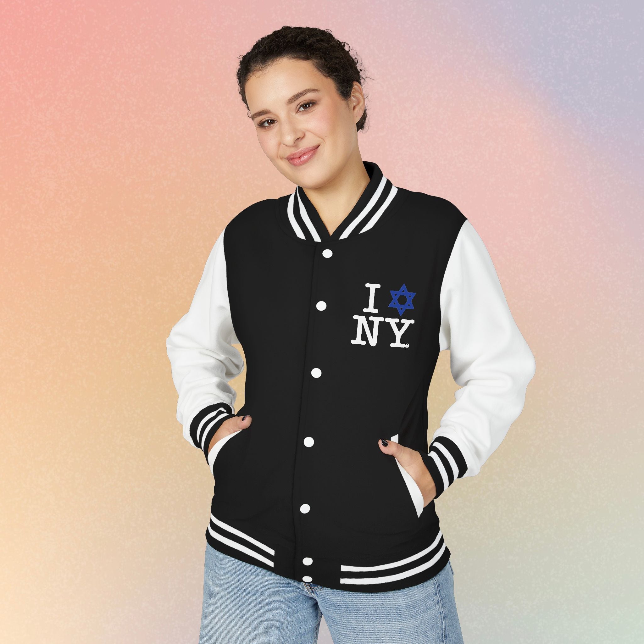 I NY Star of David Letterman Jacket | Jewish New York Varsity Jacket