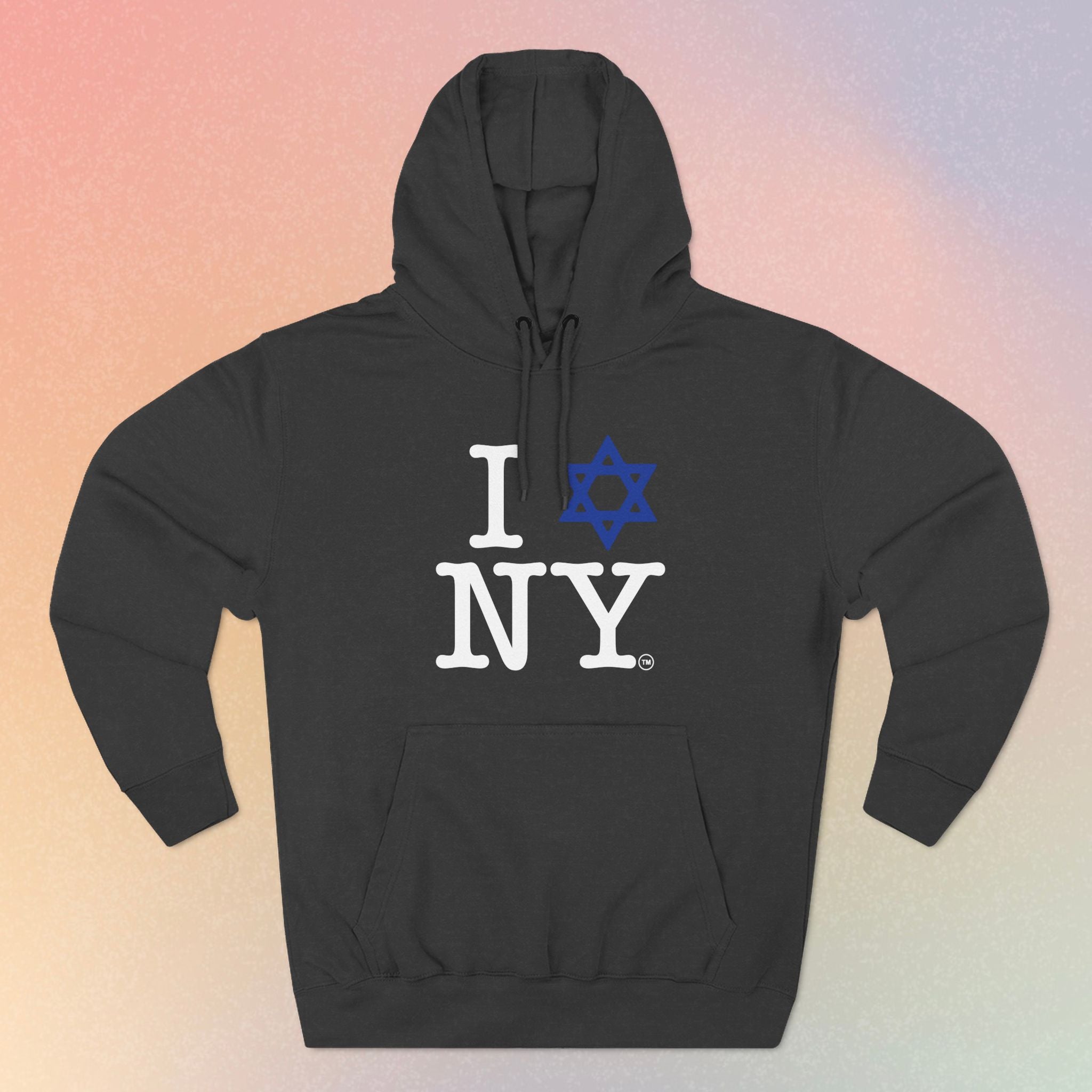 I Love NY Jewish Star Hoodie | Jewish New York Pride