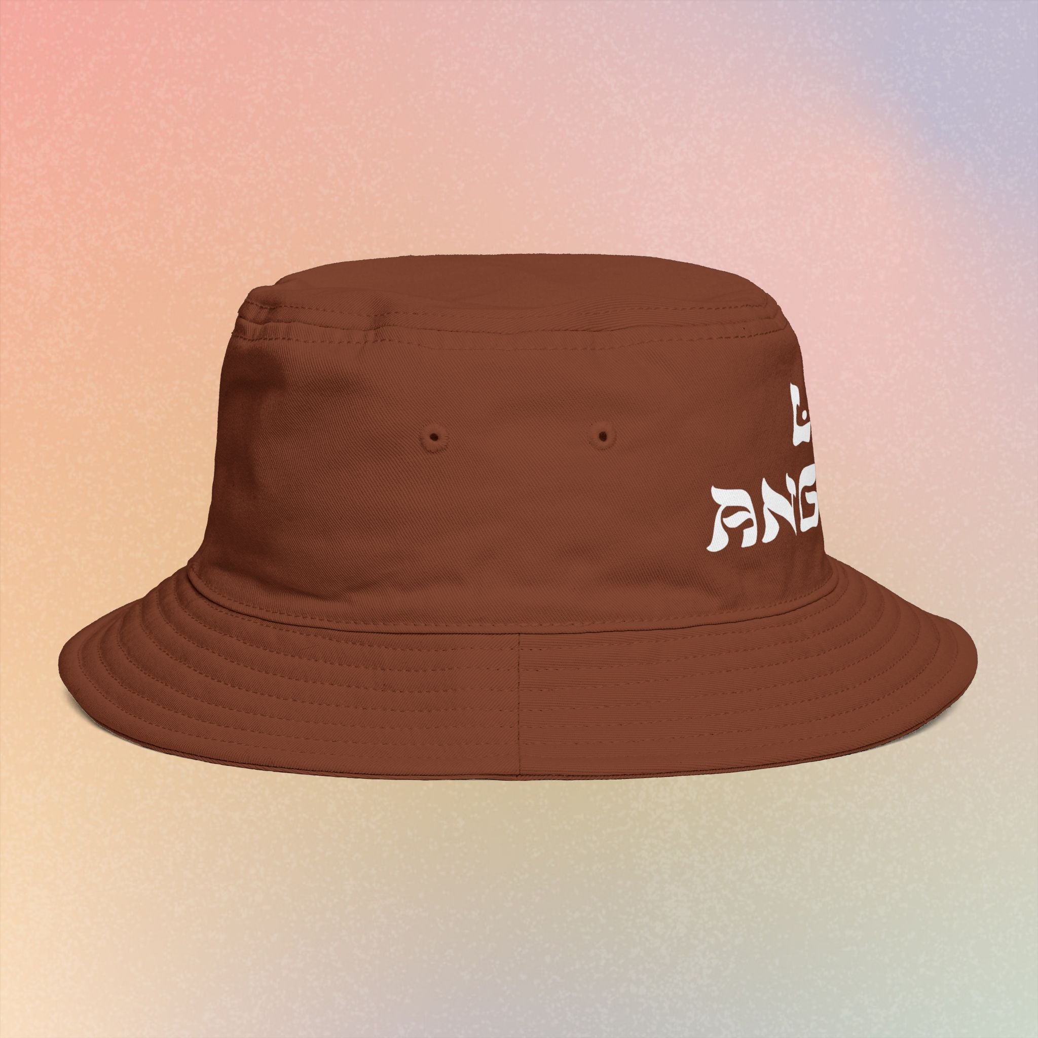 Los Angeles Hebrew Style Font Bucket Hat | LA Jewish Pride