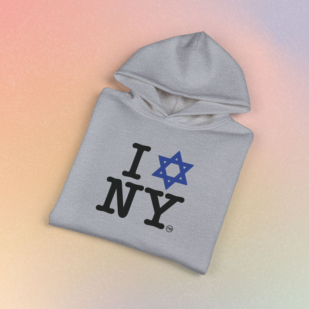 I Love NY Jewish Star Relaxed Unisex Hoodie