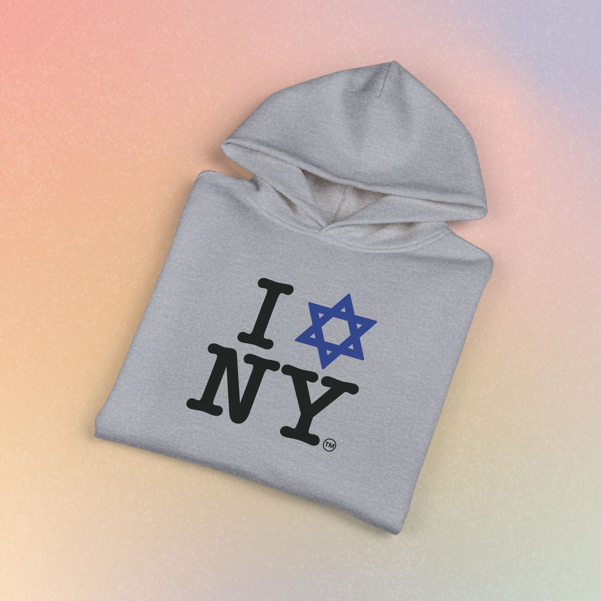 I Love NY Jewish Star Relaxed Unisex Hoodie