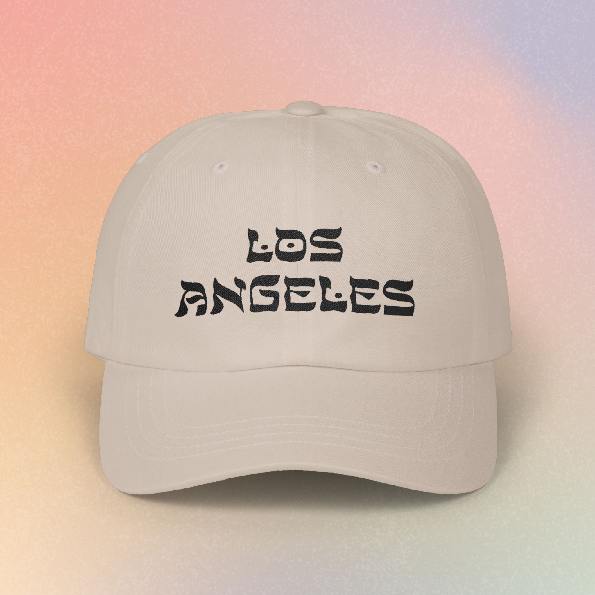 Los Angeles Hebrew Style Font Baseball Cap | LA Jewish Pride (Dark Colors)