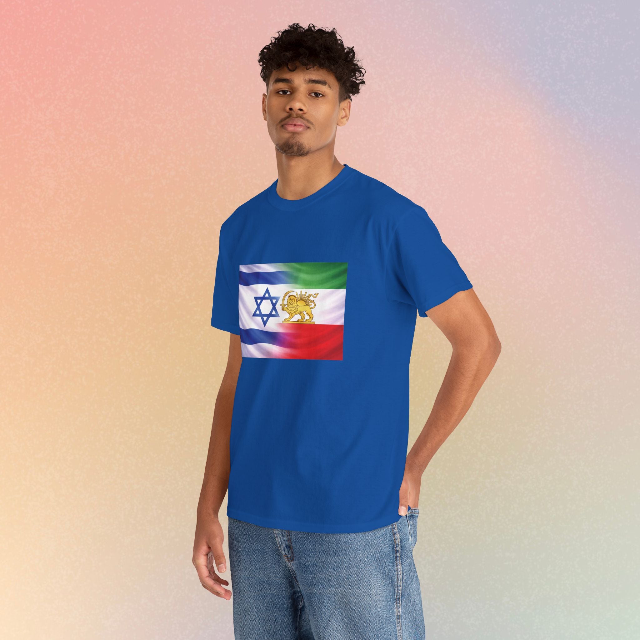Israeli Persian Lion Flag T Shirt - Israel Persian Jewish Pride Tee