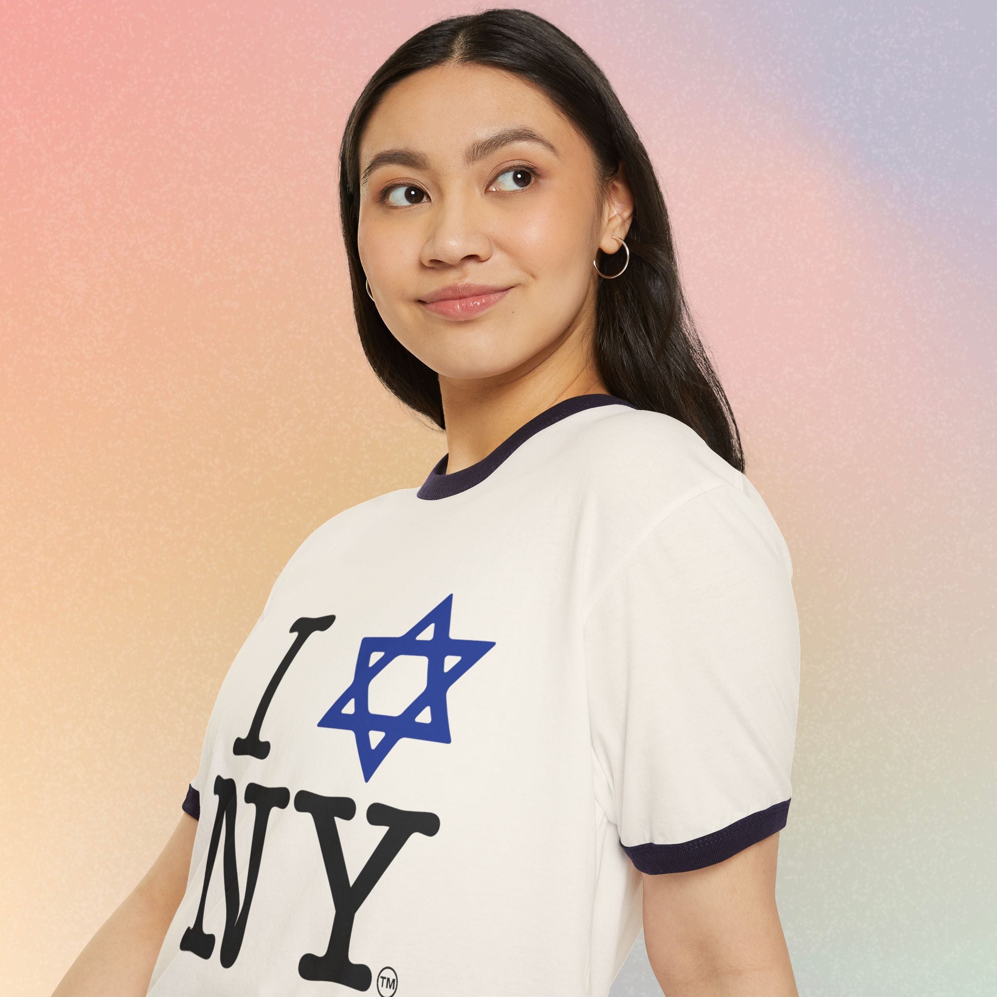 I Love NY Jewish Star T-Shirt | Ringer Tee, Jewish New York Pride