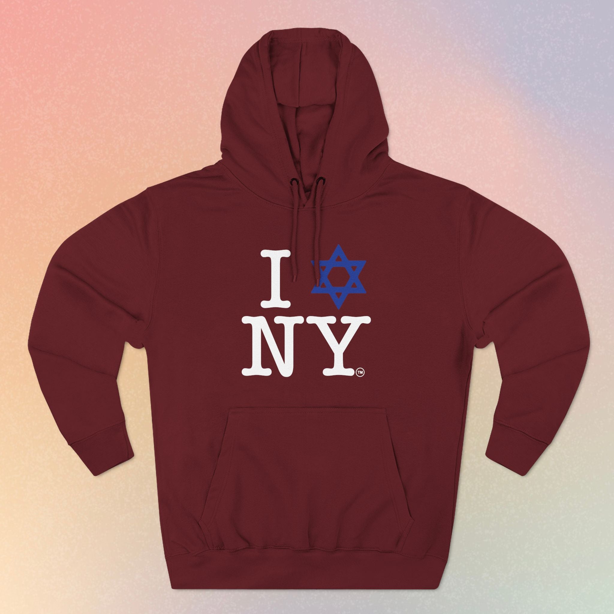 I Love NY Jewish Star Hoodie | Jewish New York Pride