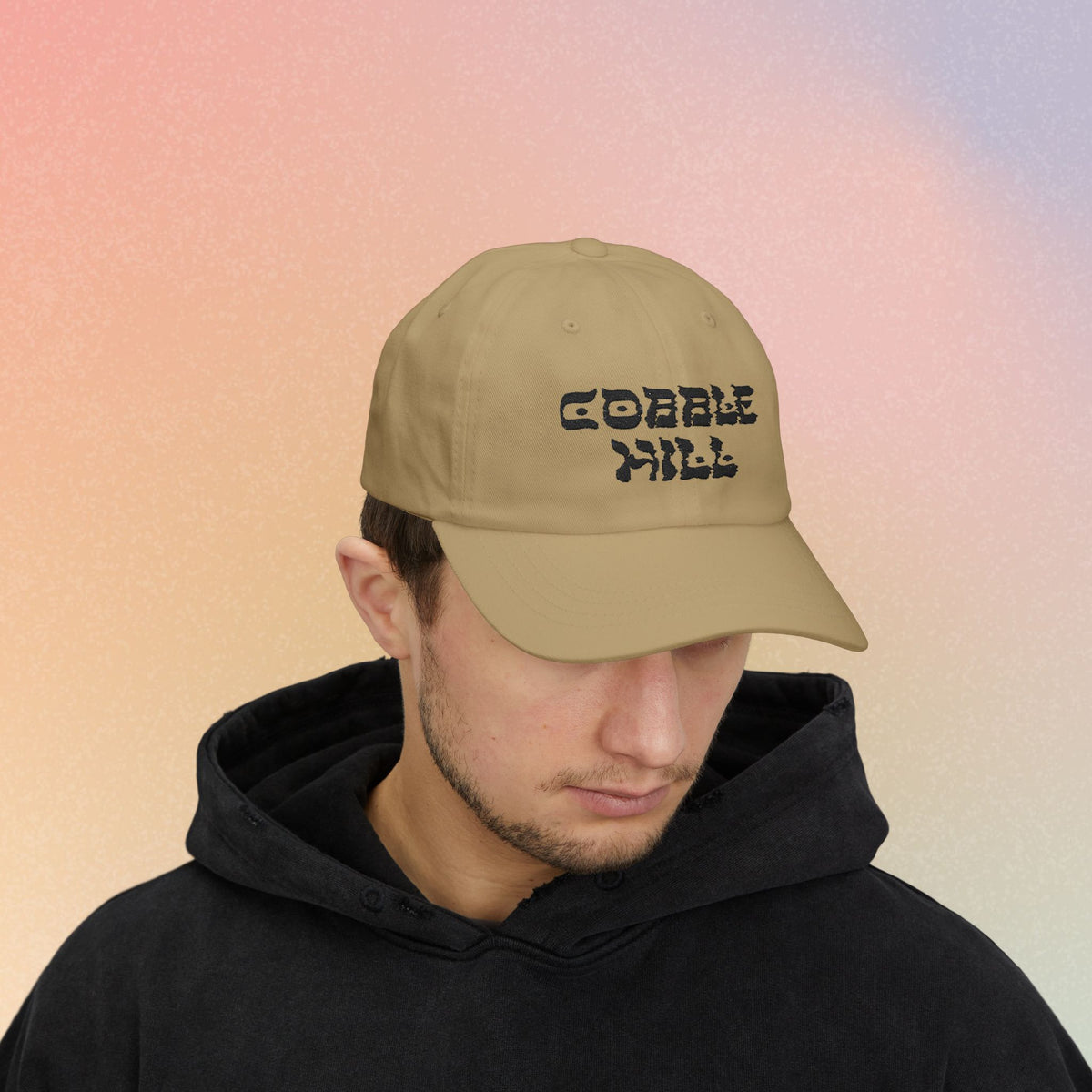 Copy of Cobble Hill Hebrew Style Font Baseball Cap - Brooklyn New York Jewish Pride