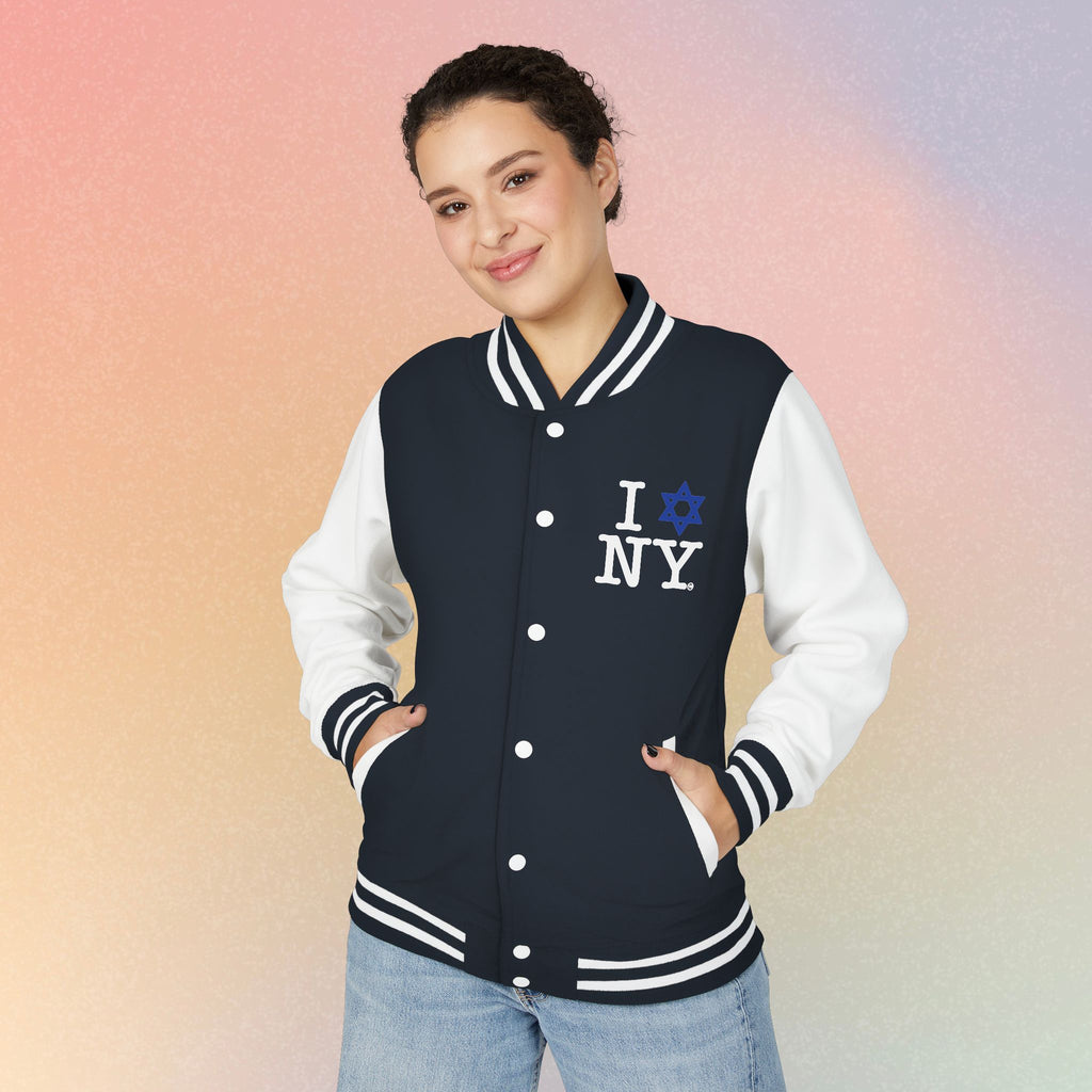 I NY Star of David Letterman Jacket | Jewish New York Varsity Jacket
