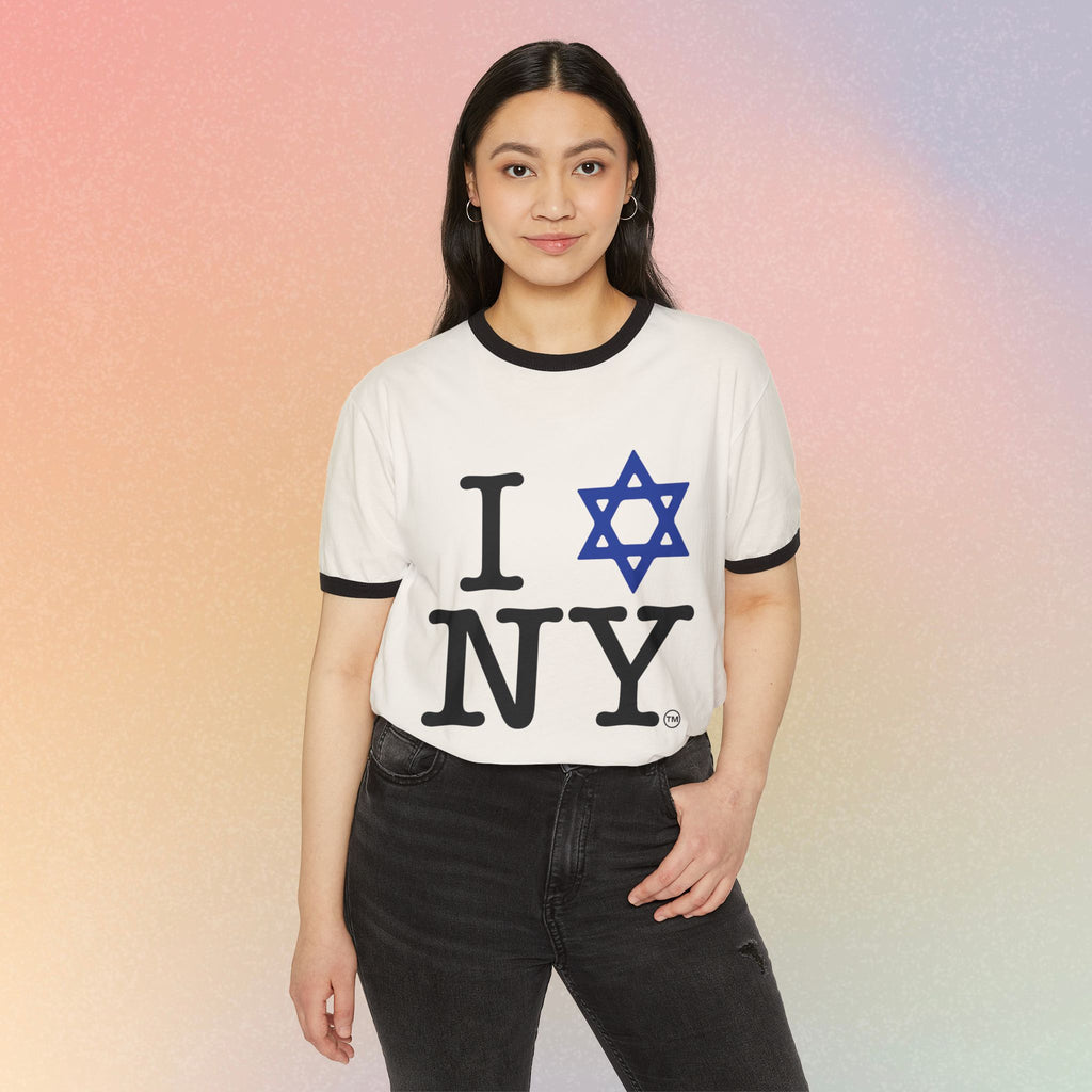 I Love NY Jewish Star T-Shirt | Ringer Tee, Jewish New York Pride