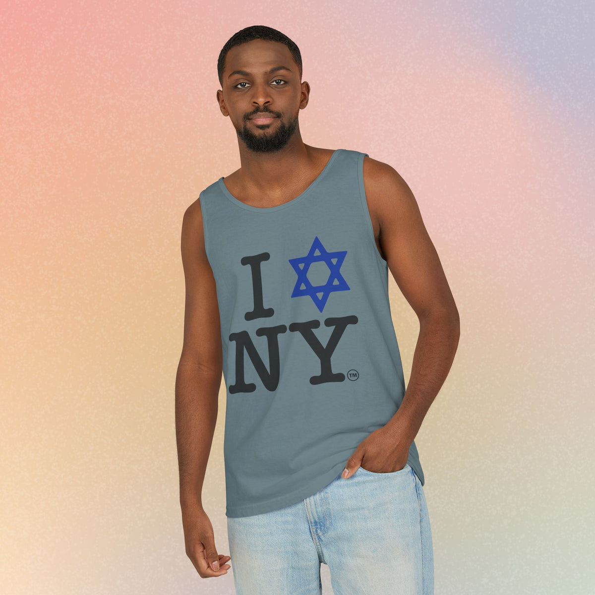 I Love NY Jewish Star Tank Top — Jewish NYC Pride Israel Love Sleeveless Tee