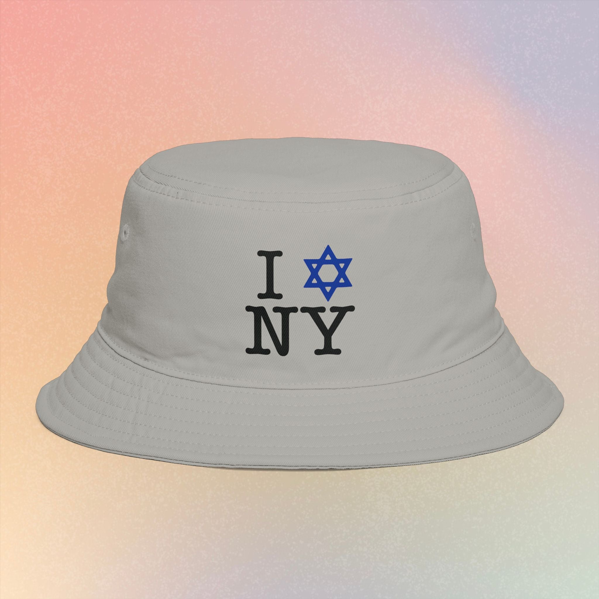 I Love NY Jewish Star Bucket Hat - Jewish New York Pride Bucket Hat