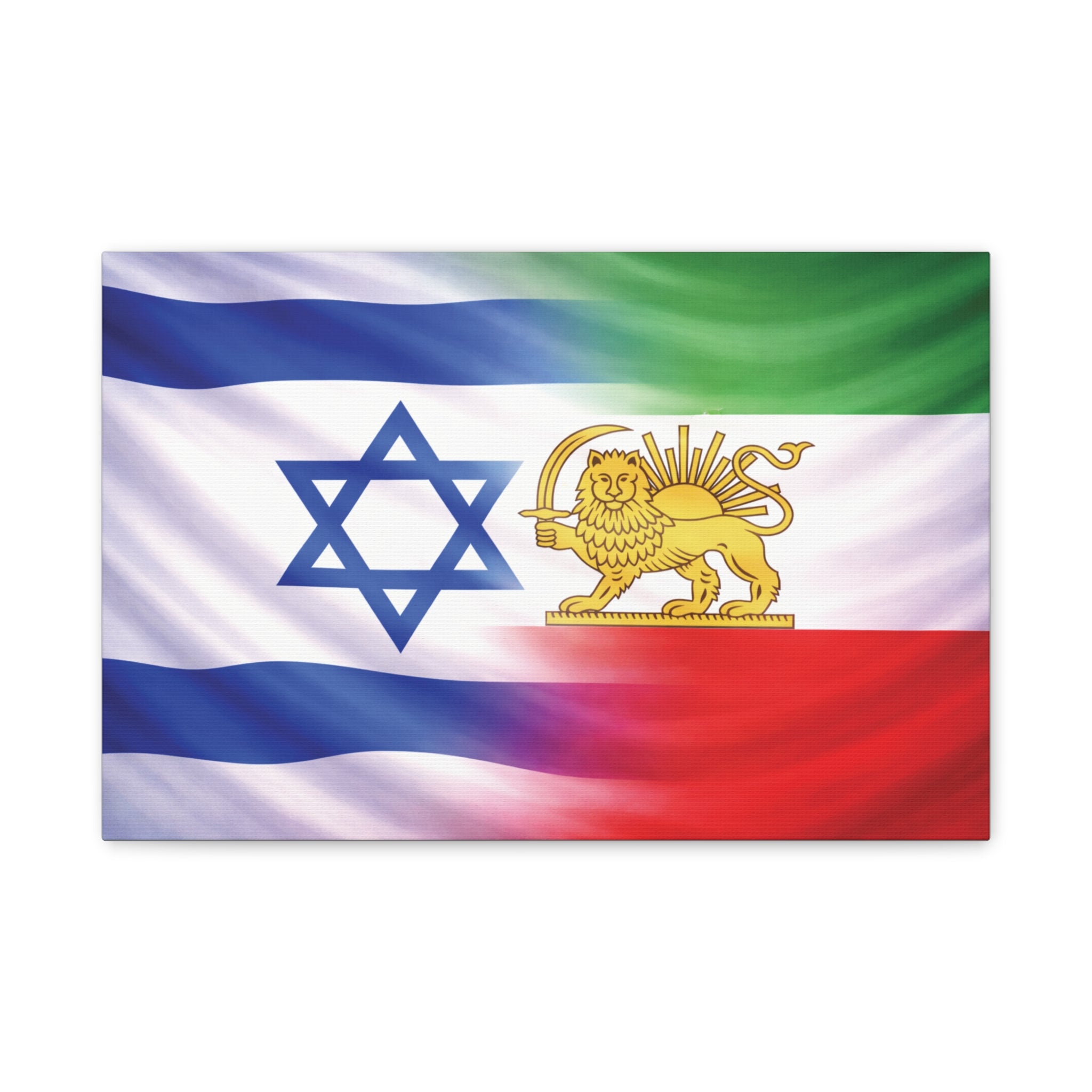 Israeli and Persian Lion Canvas | Flag Wall Art