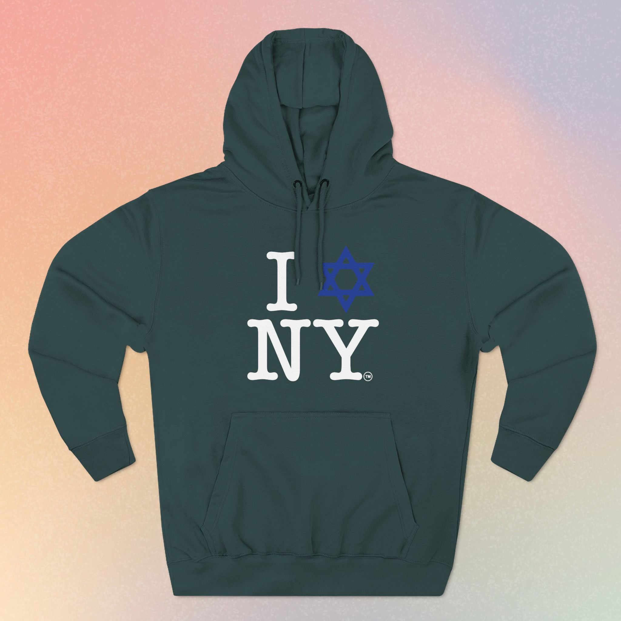 I Love NY Jewish Star Hoodie | Jewish New York Pride