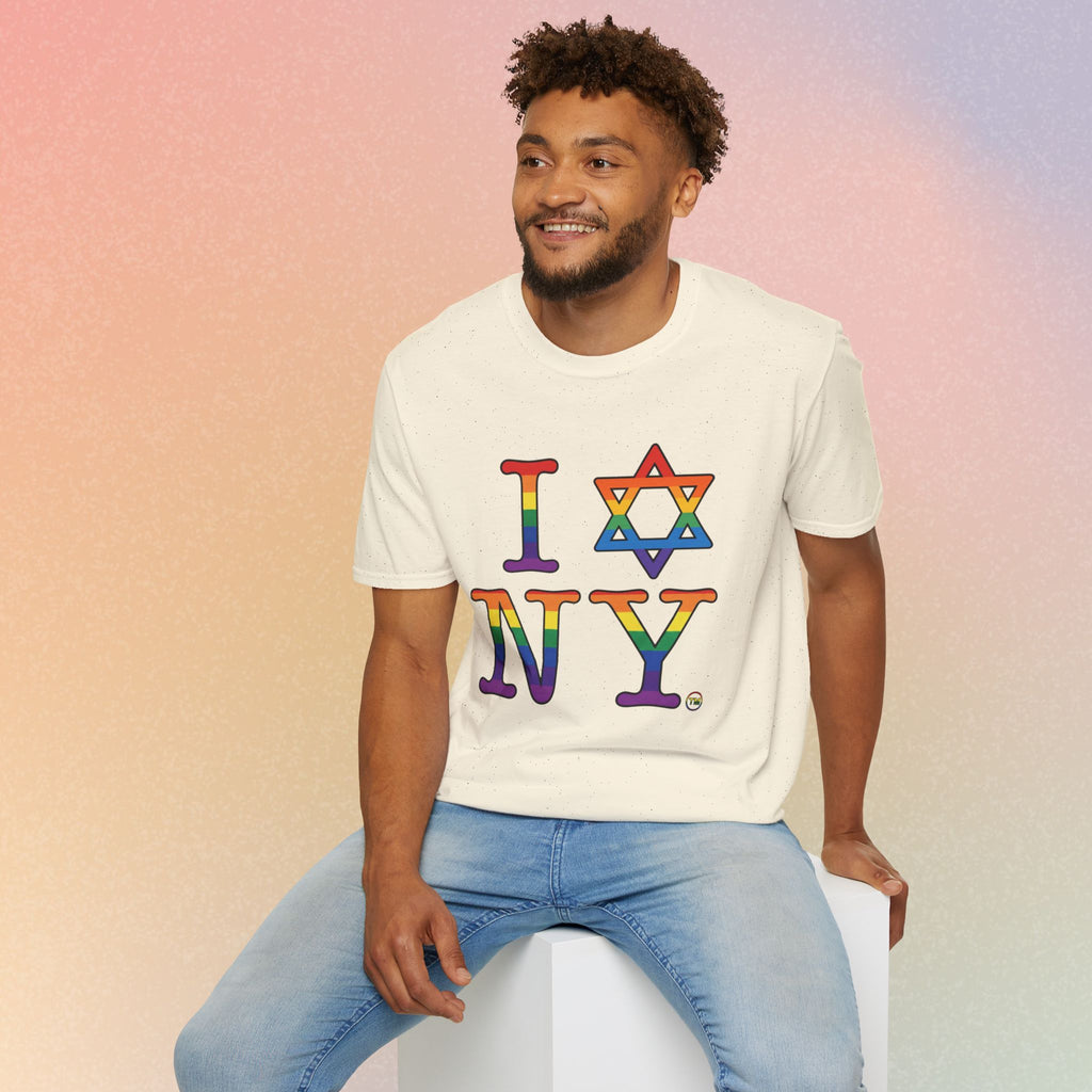I Love NY Jewish Star LGBTQ Pride Unisex Softstyle T-Shirt