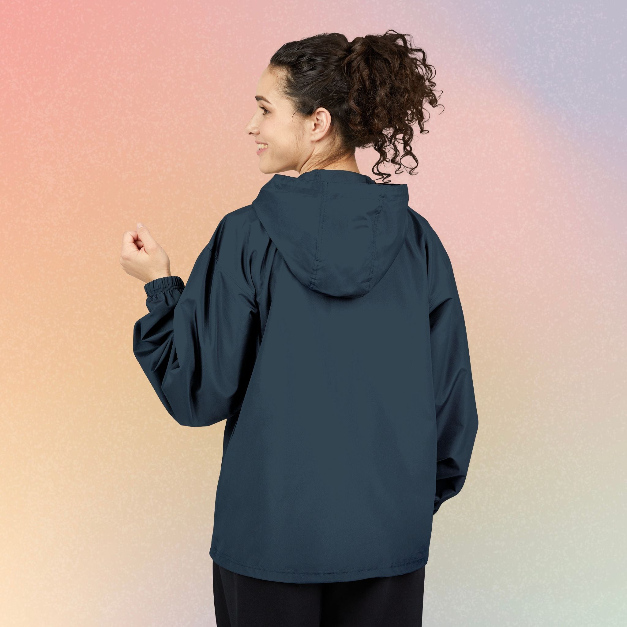 I Love NY Jewish Star Embroidered Champion Waterproof Anorak Jacket