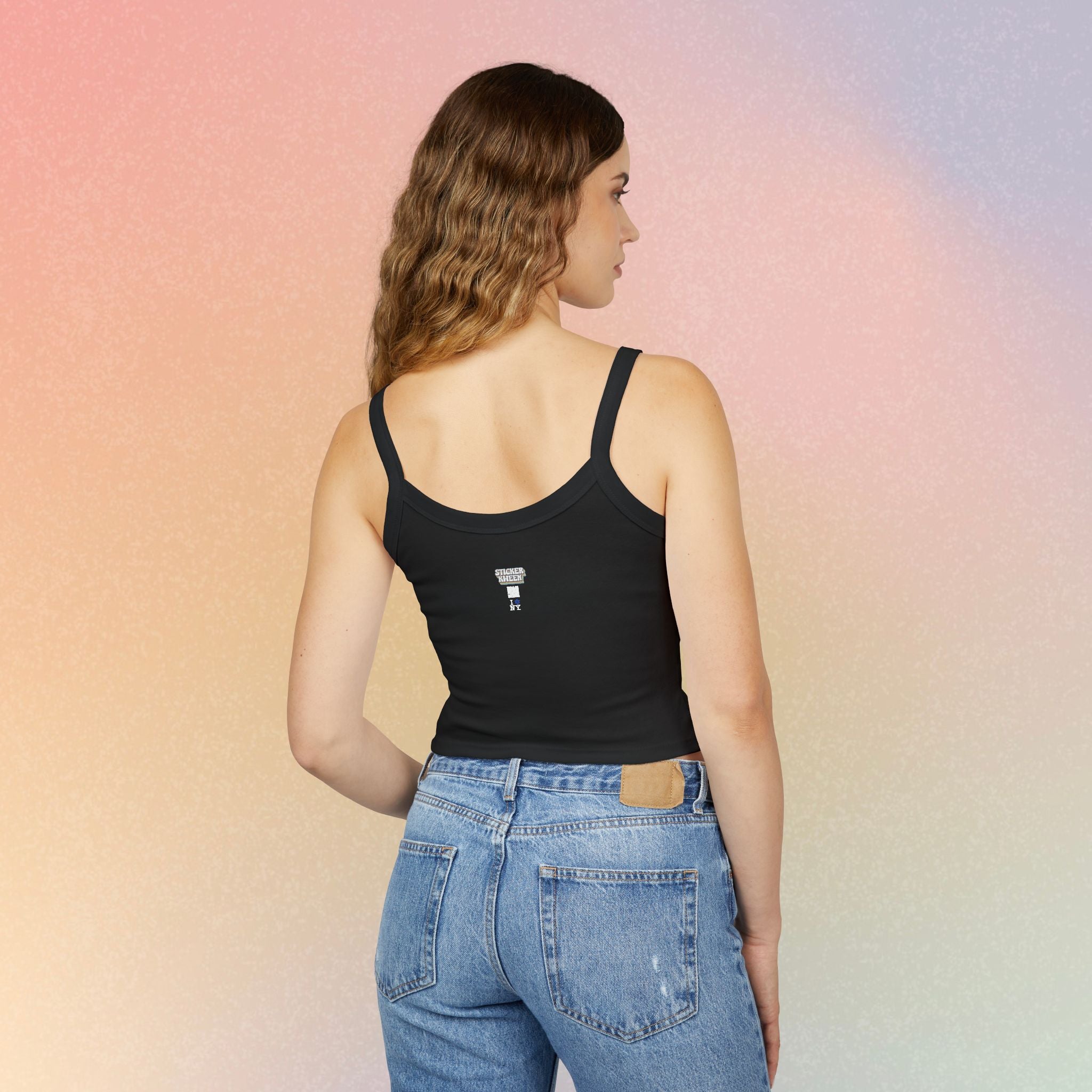 I Love New York Jewish Star Tank Top — Jewish Pride NYC Spaghetti Strap Crop