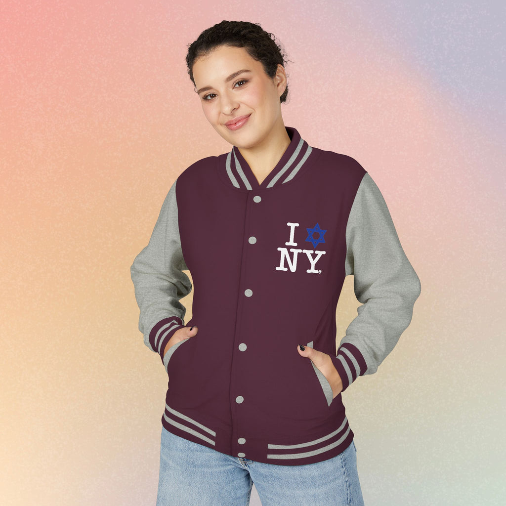 I NY Star of David Letterman Jacket | Jewish New York Varsity Jacket