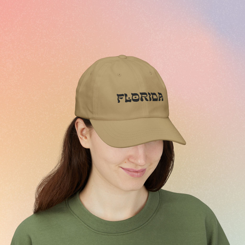 Florida Hebrew Style Font Baseball Hat | Florida Jewish Pride (Light Colors)