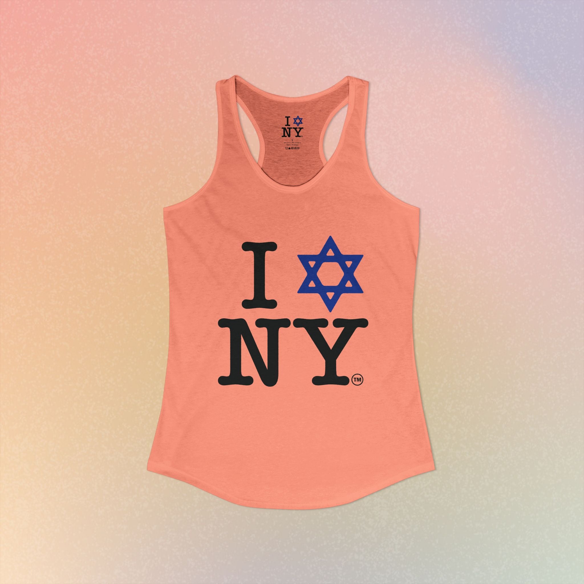 I Jewish Star Love NY Women's Racerback Tanktop
