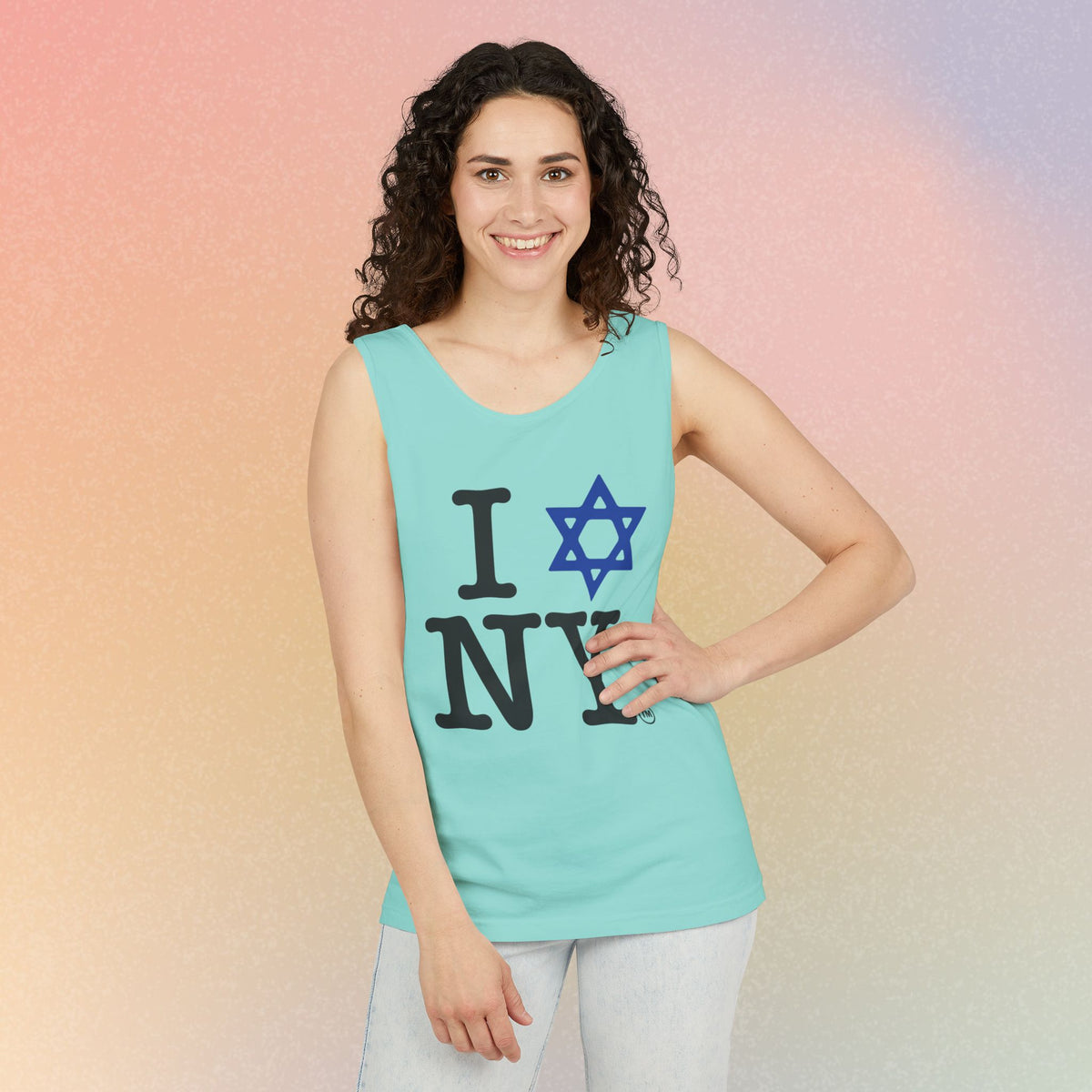 I Love NY Jewish Star Tank Top — Jewish NYC Pride Israel Love Sleeveless Tee